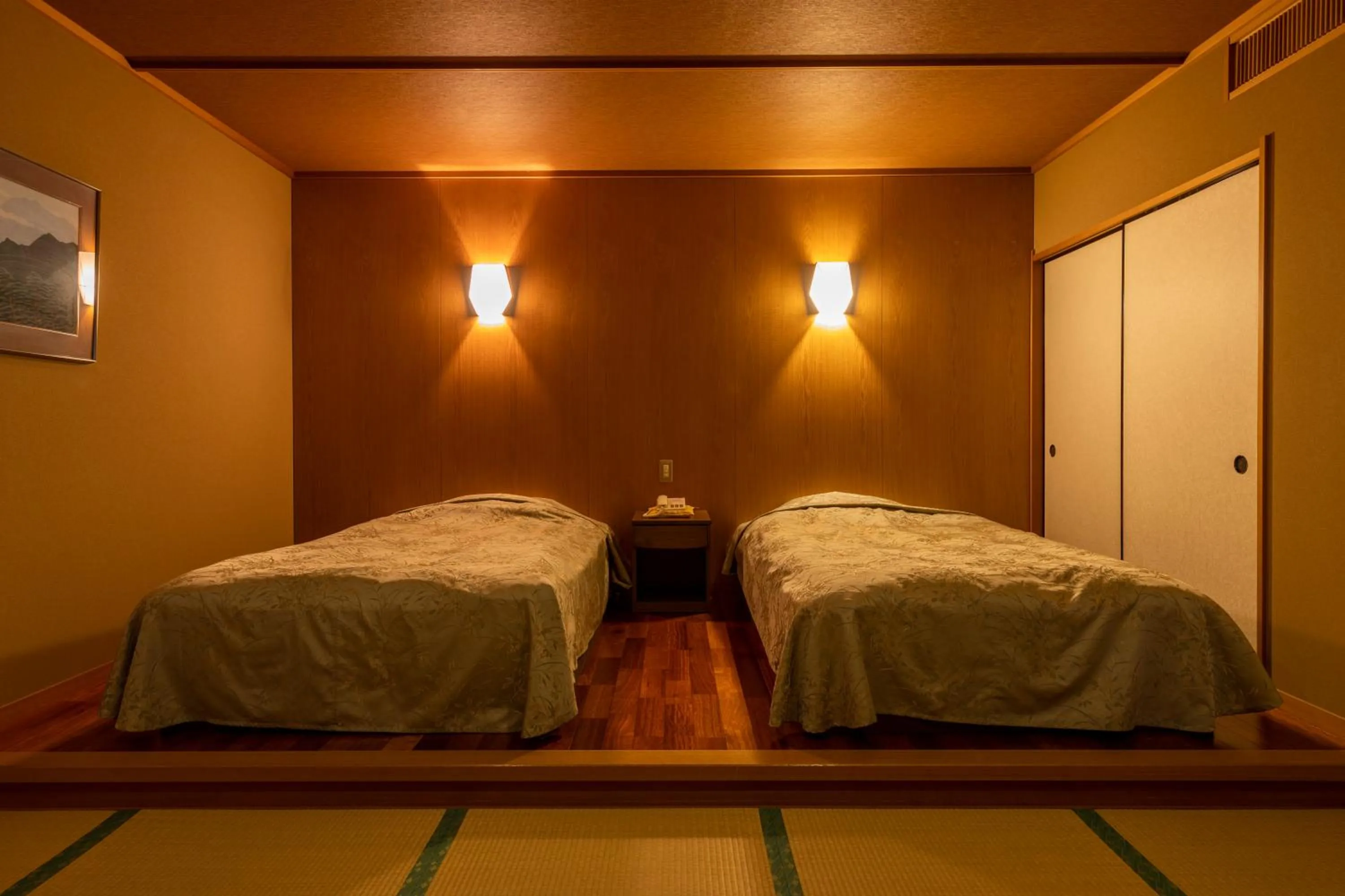 Bed in Kinugawa Hotel Mikazuki