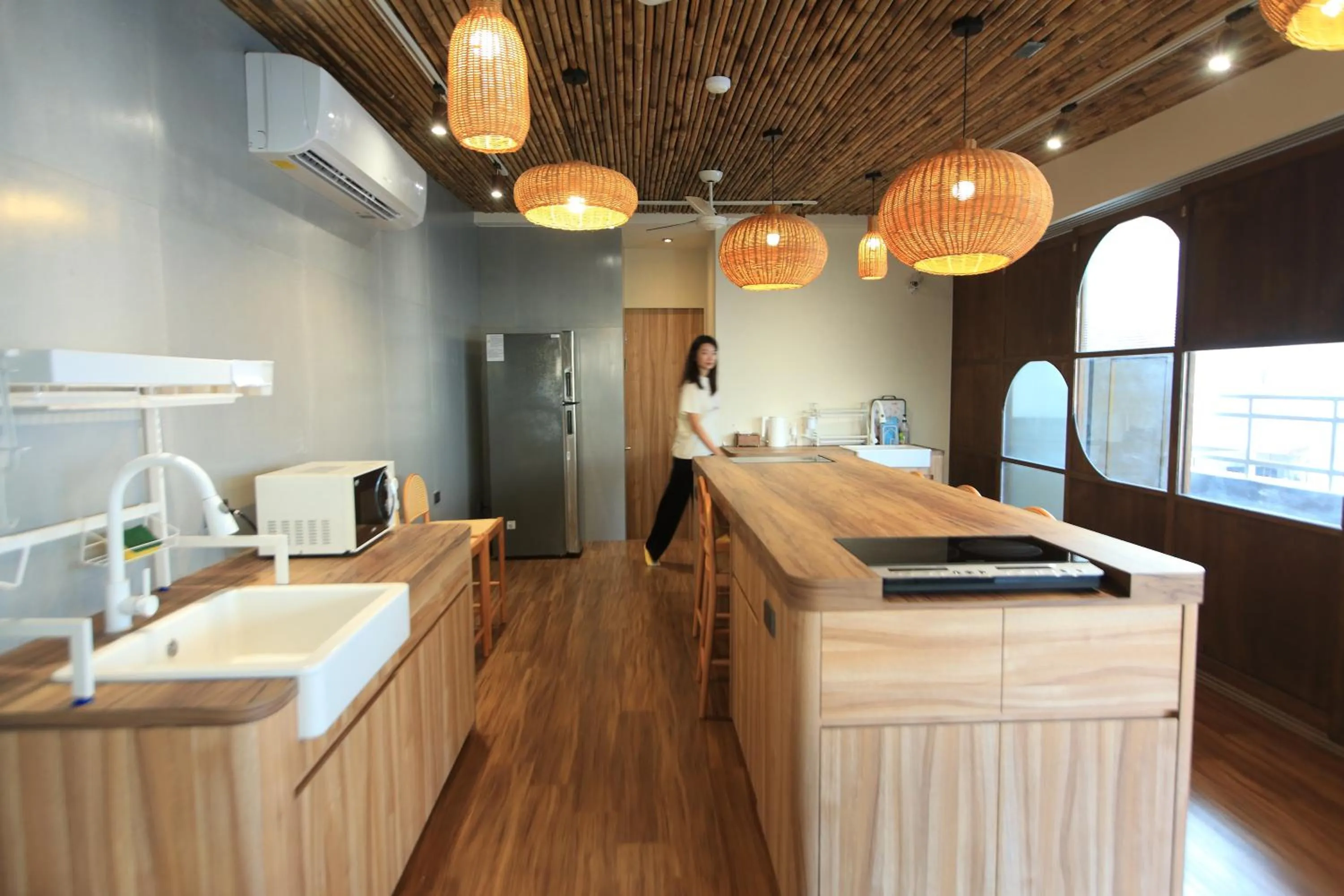 Kitchen or kitchenette in Green Inn Kaohsiung