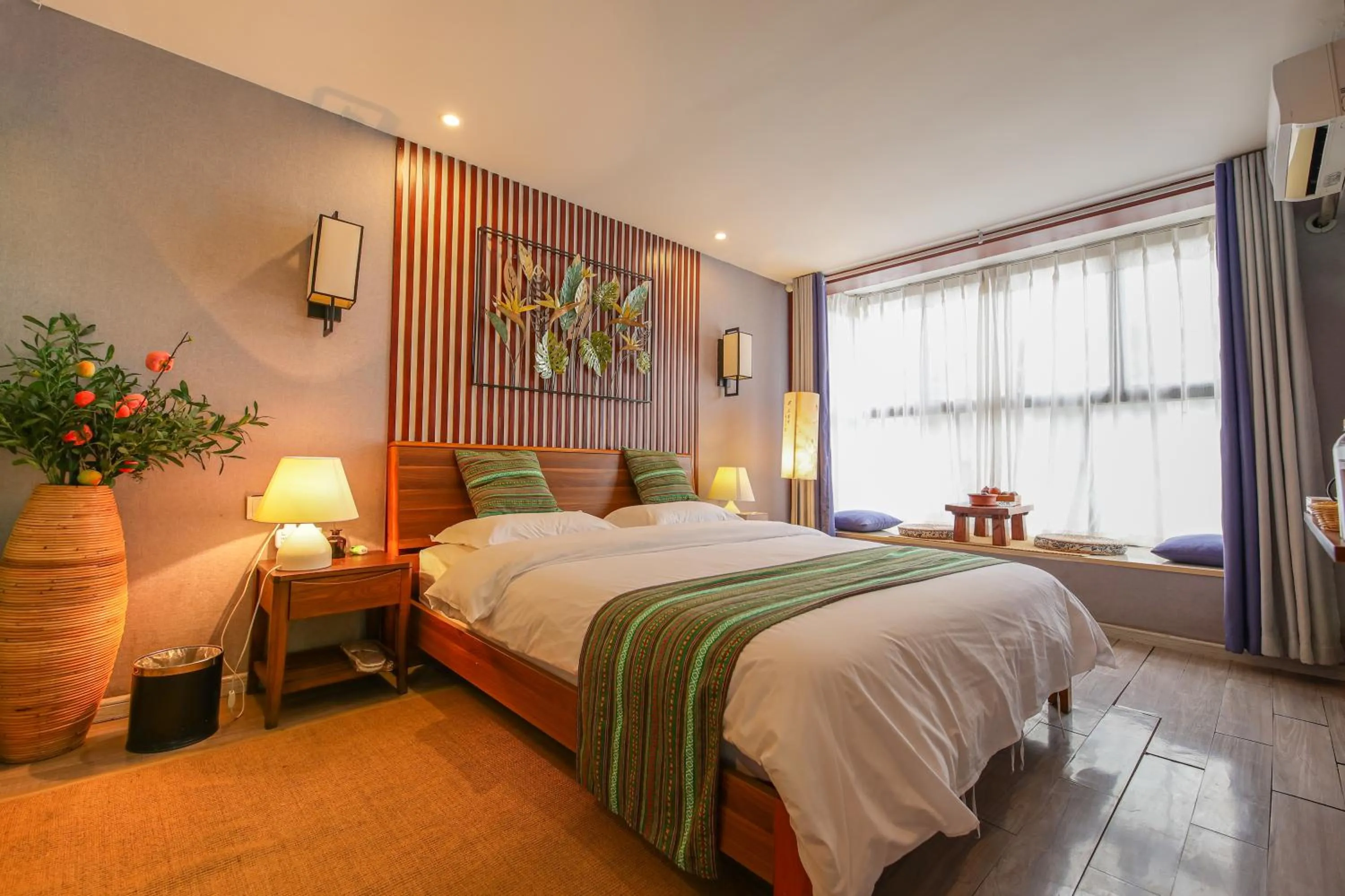 Bed in Secret Courtyard Resort Hotel