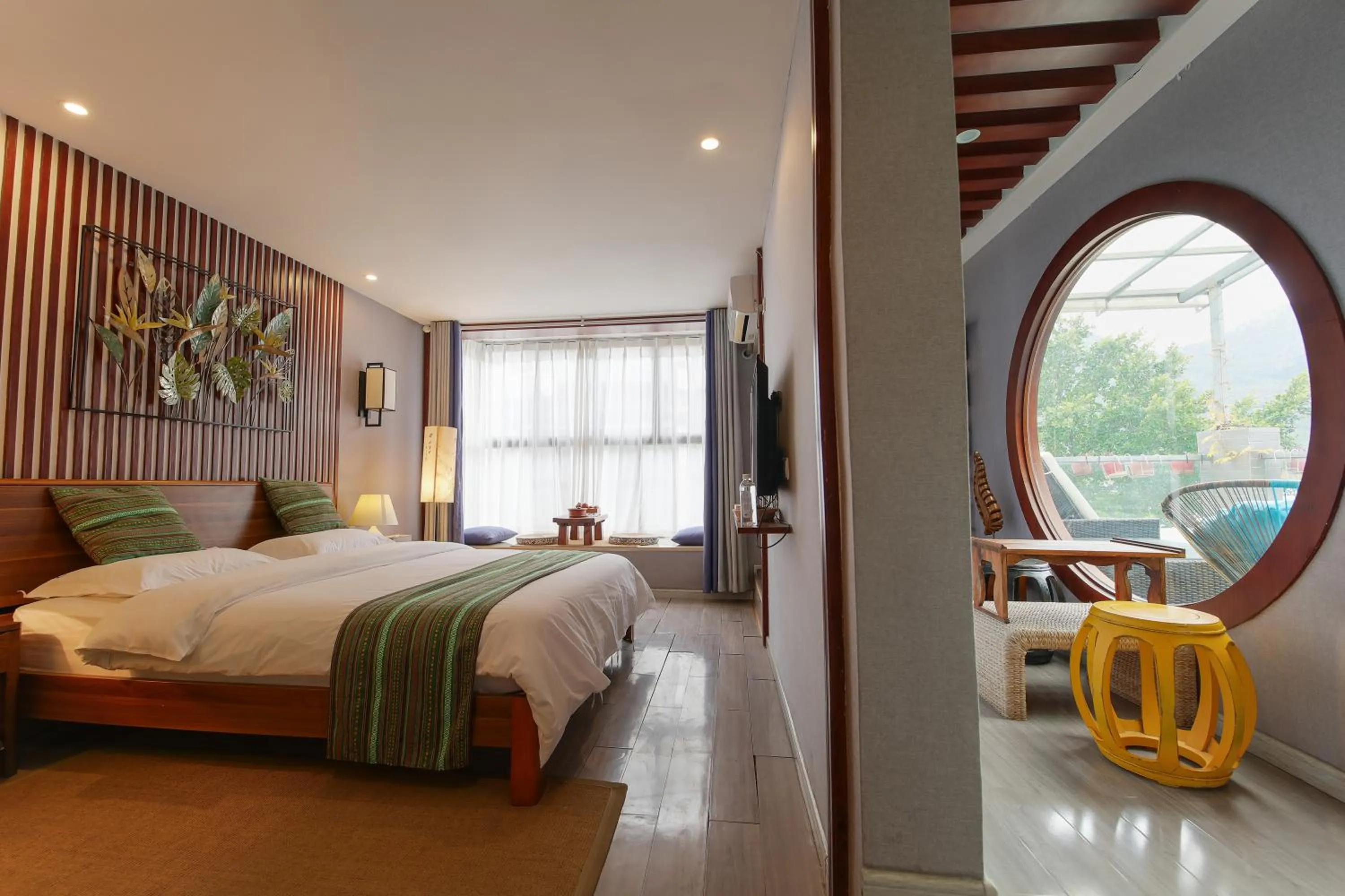 Bed in Secret Courtyard Resort Hotel