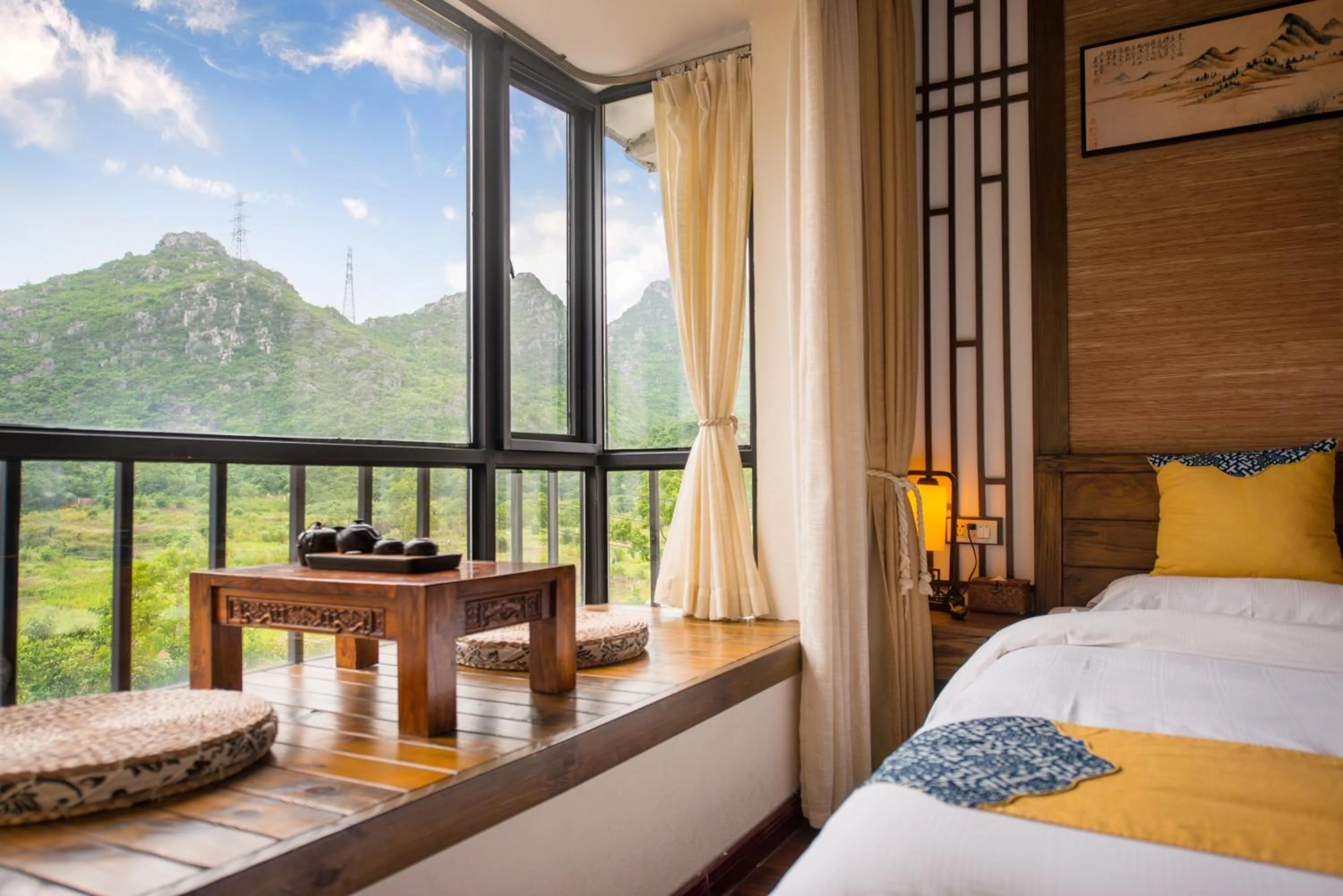 Decorative detail, Bed in Secret Courtyard Resort Hotel