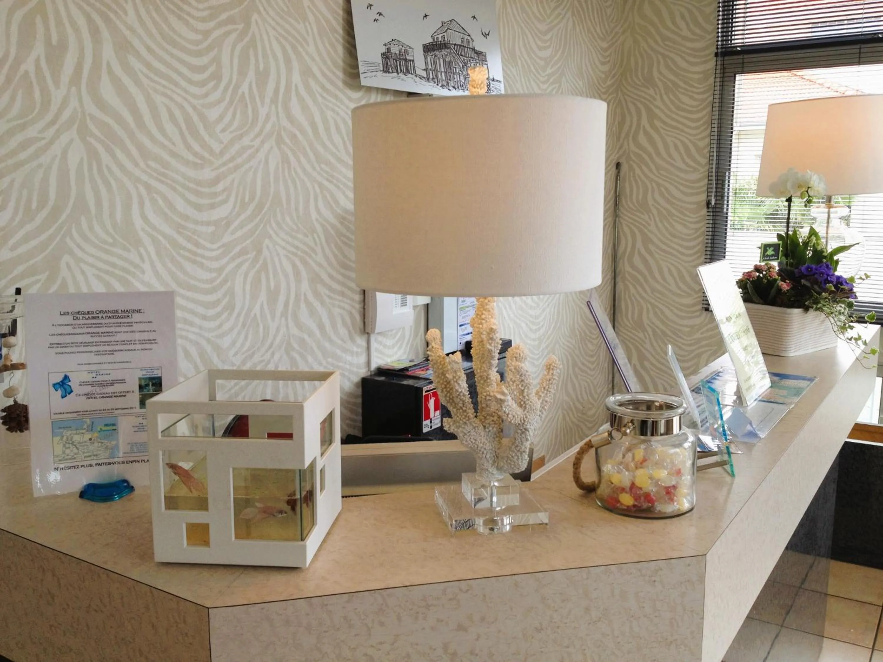 Lobby or reception in Hôtel Orange Marine