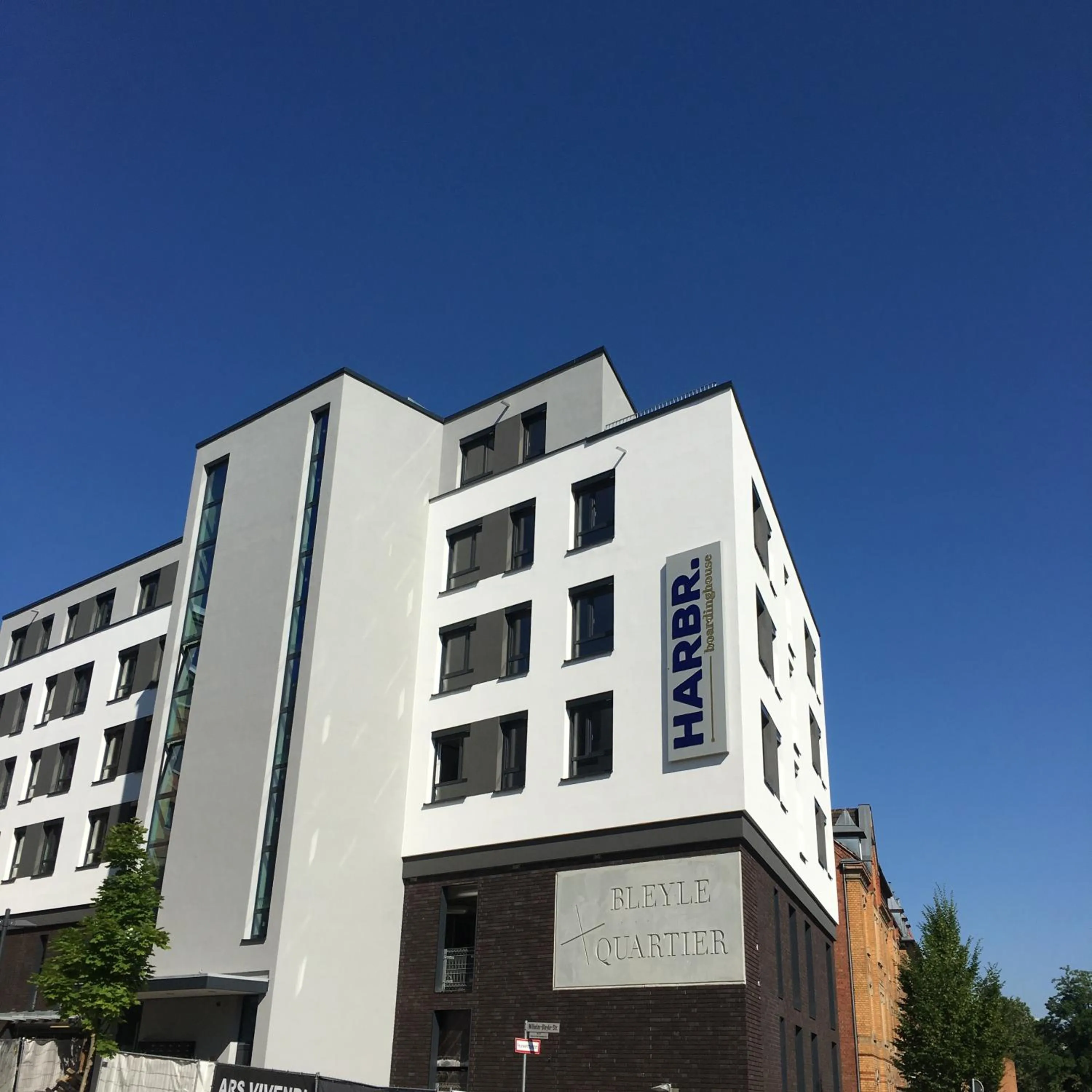 Facade/entrance in HARBR. boardinghouse Ludwigsburg