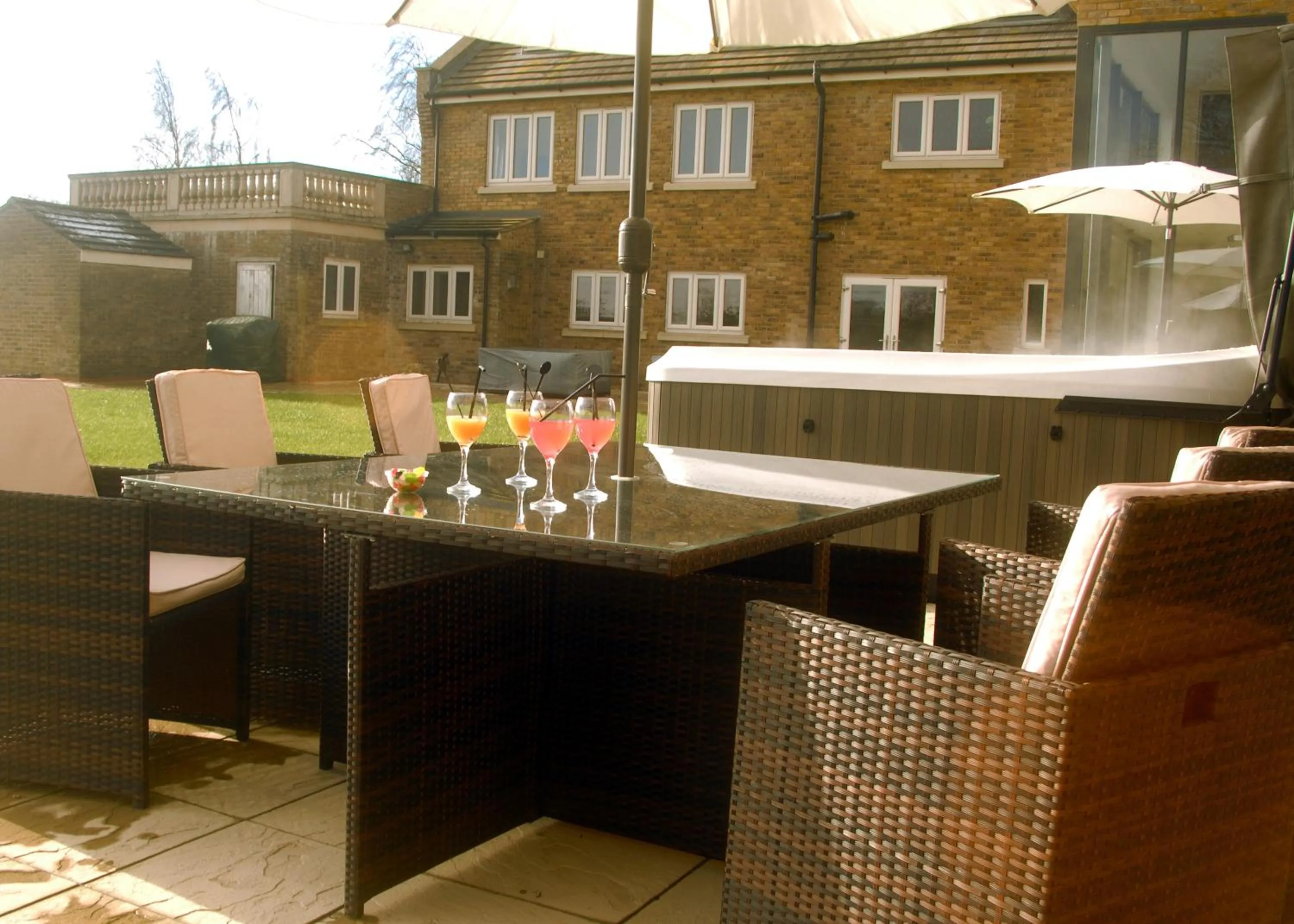 Patio in Woodhouse Farm Lodge