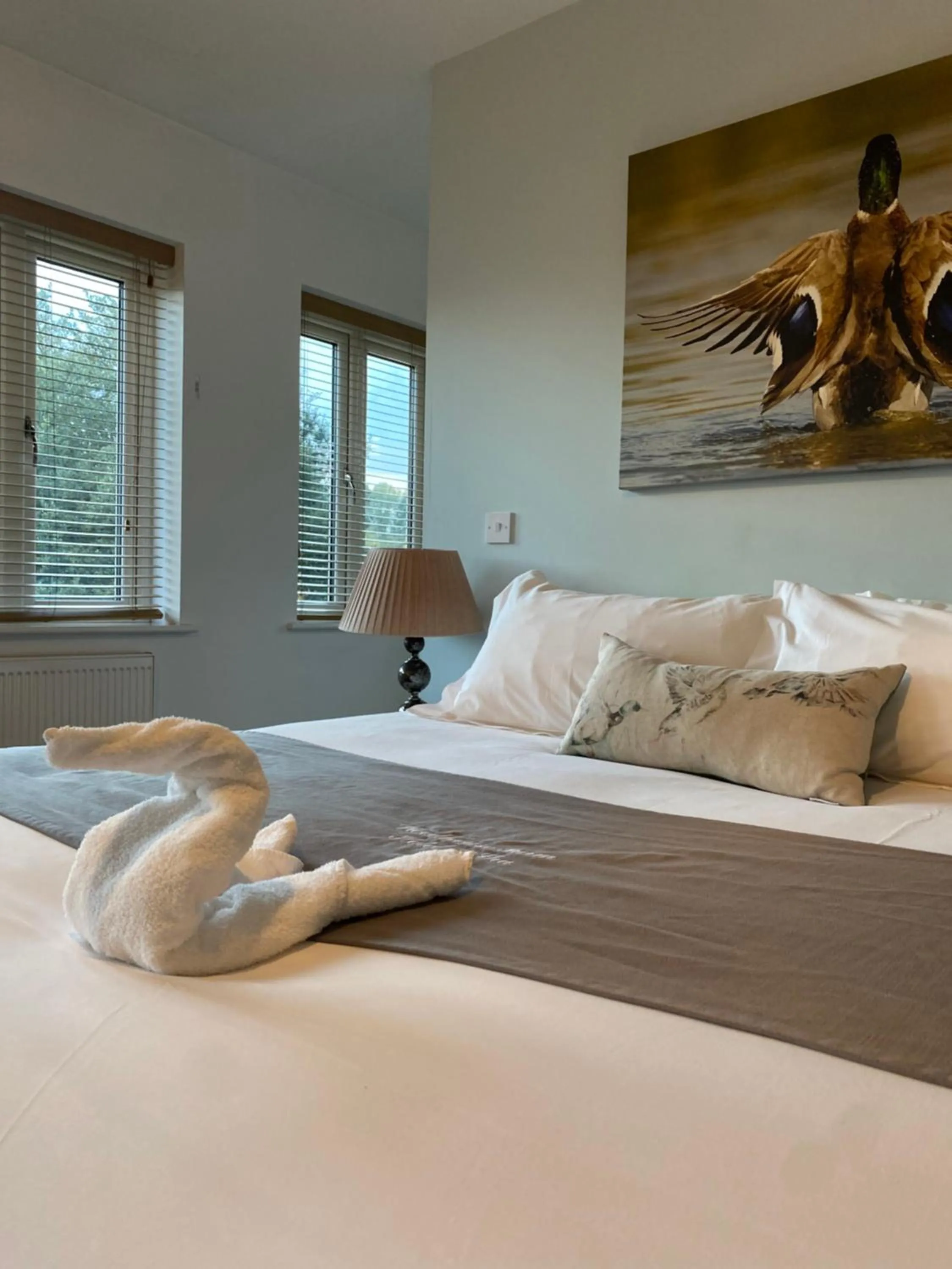 Photo of the whole room, Bed in Woodhouse Farm Lodge