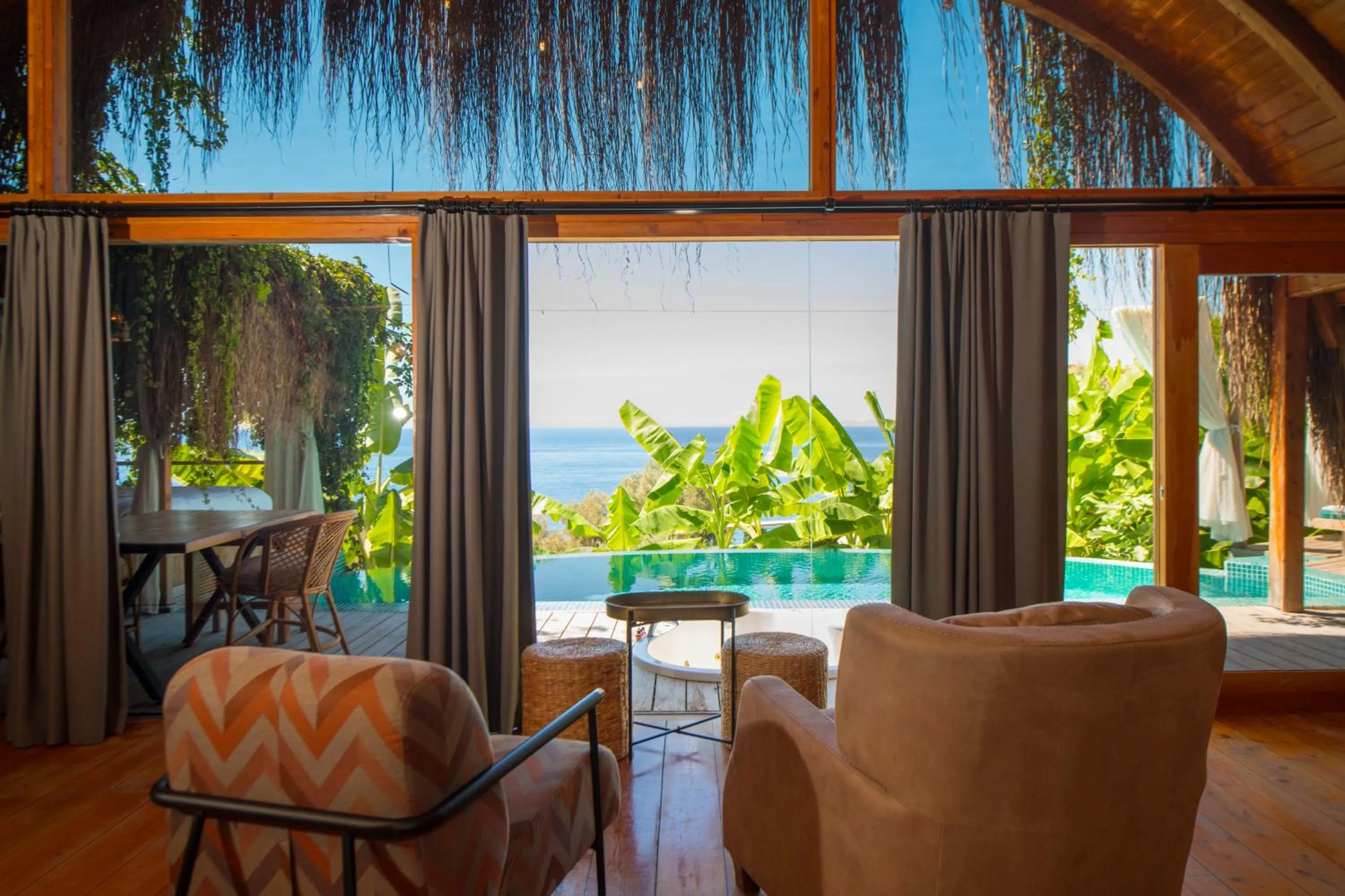 Seating area in Seaview Faralya