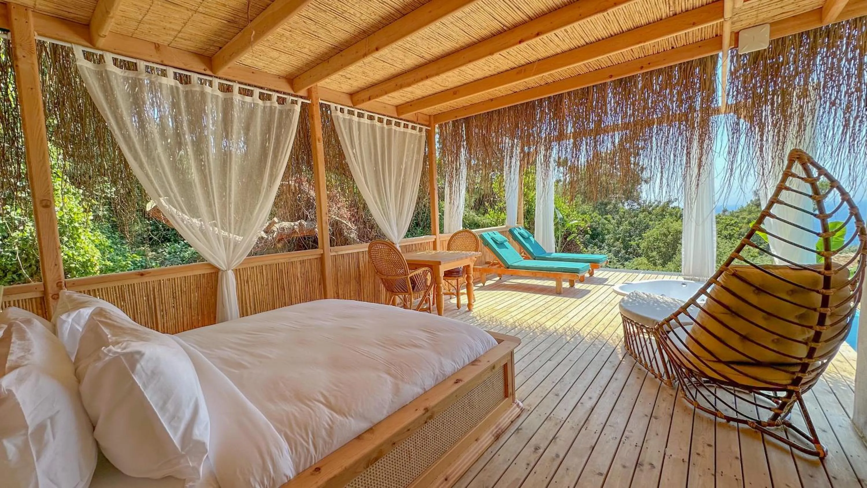 Patio, Bed in Seaview Faralya