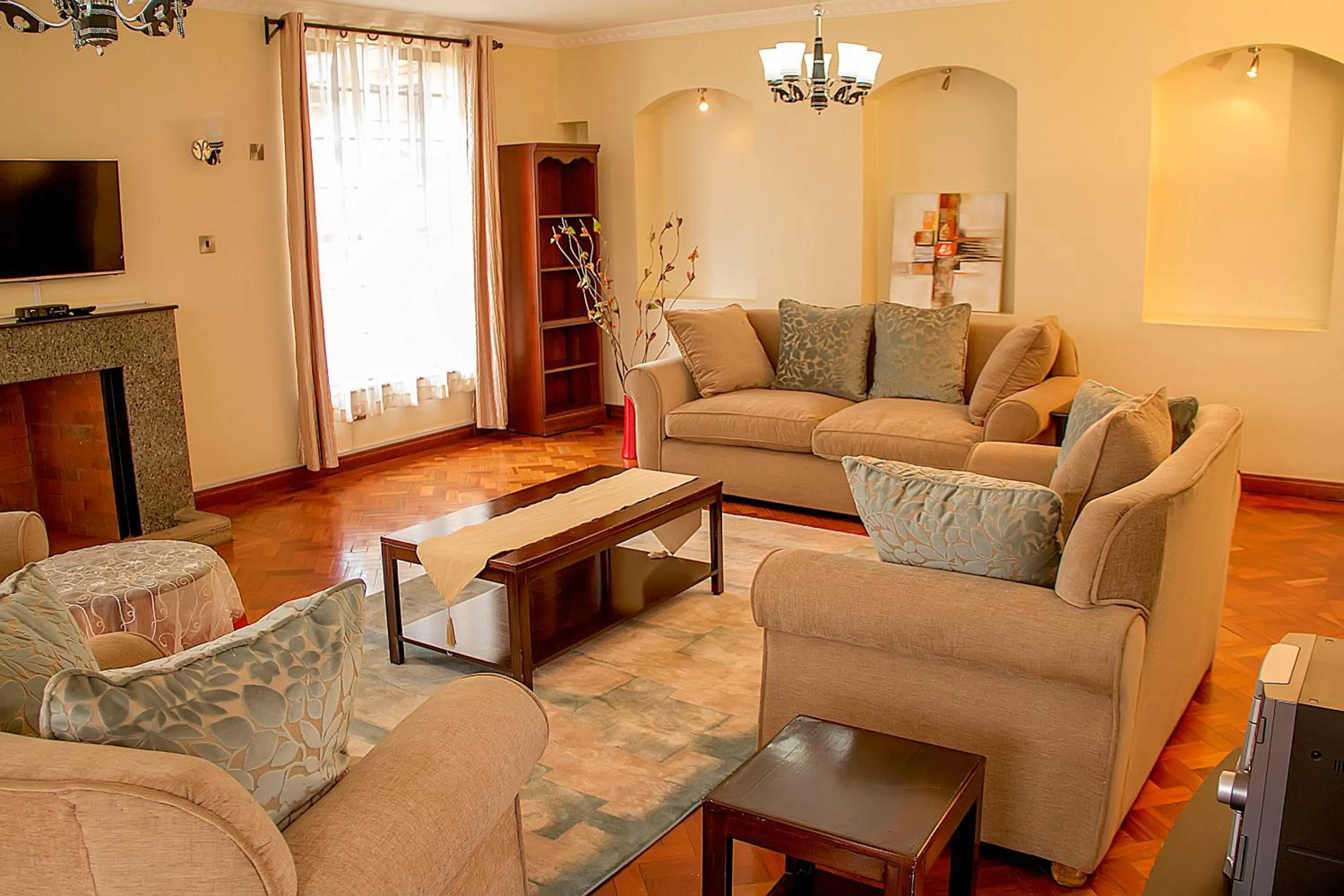 Communal lounge/ TV room in Orchid Homes, Gigiri