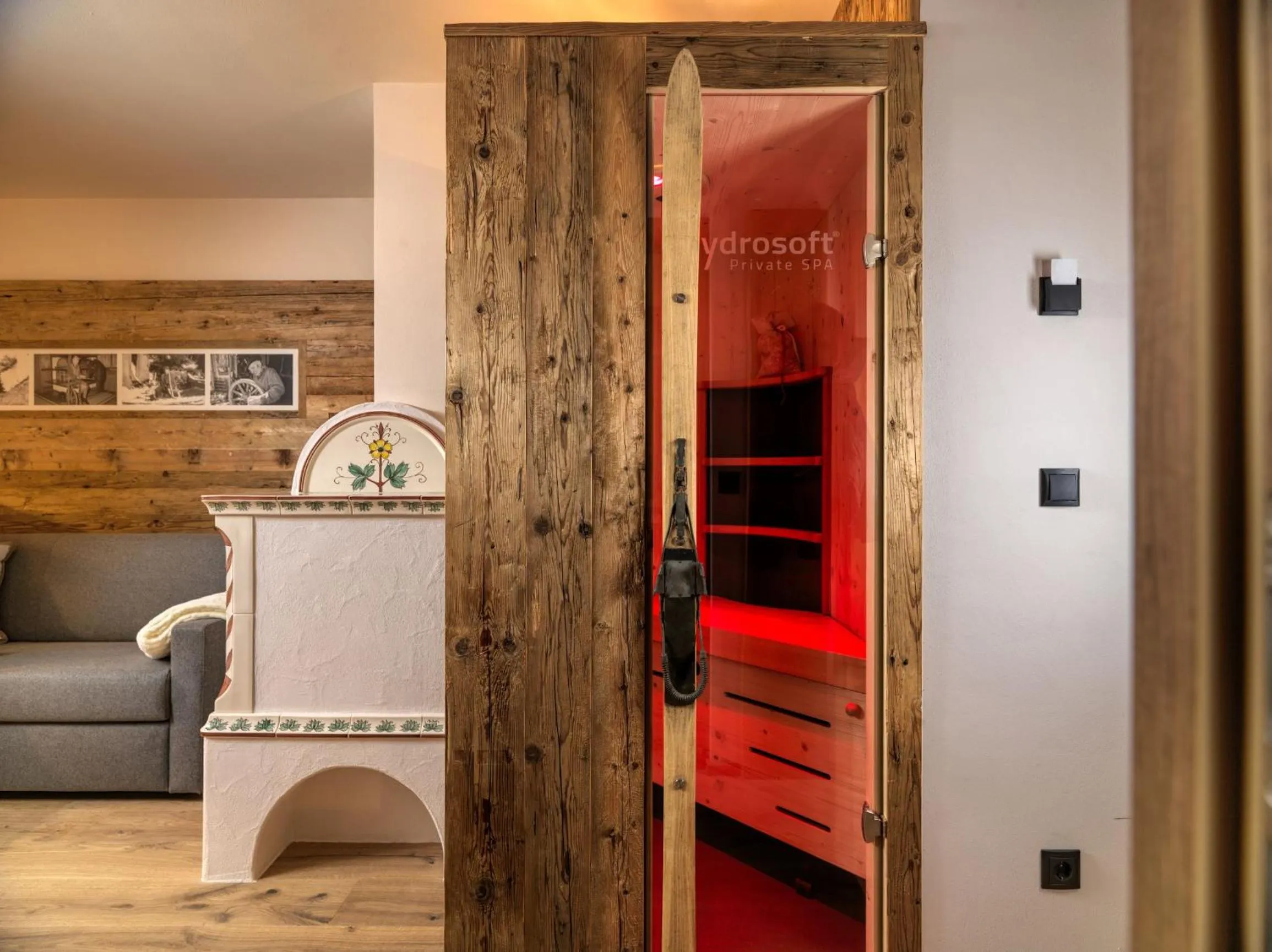 Sauna, Bed in Apartments Riega