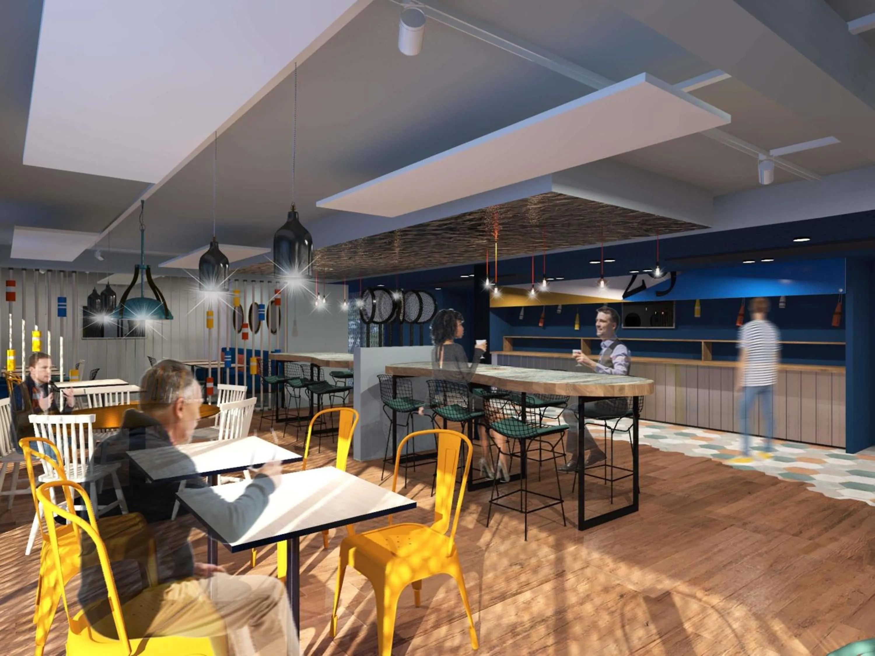 Lounge or bar in ibis Styles Morlaix