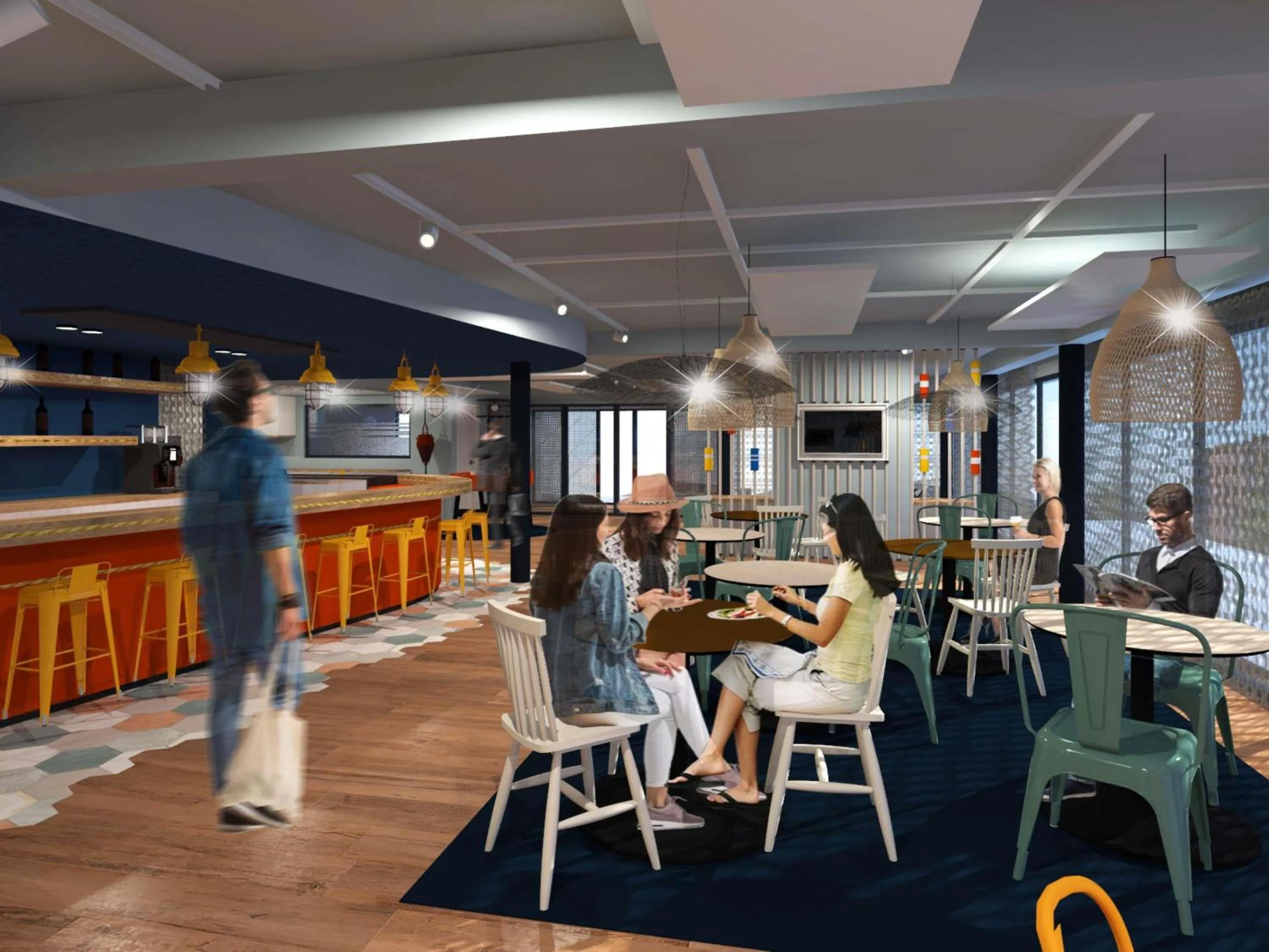 Lounge or bar in ibis Styles Morlaix