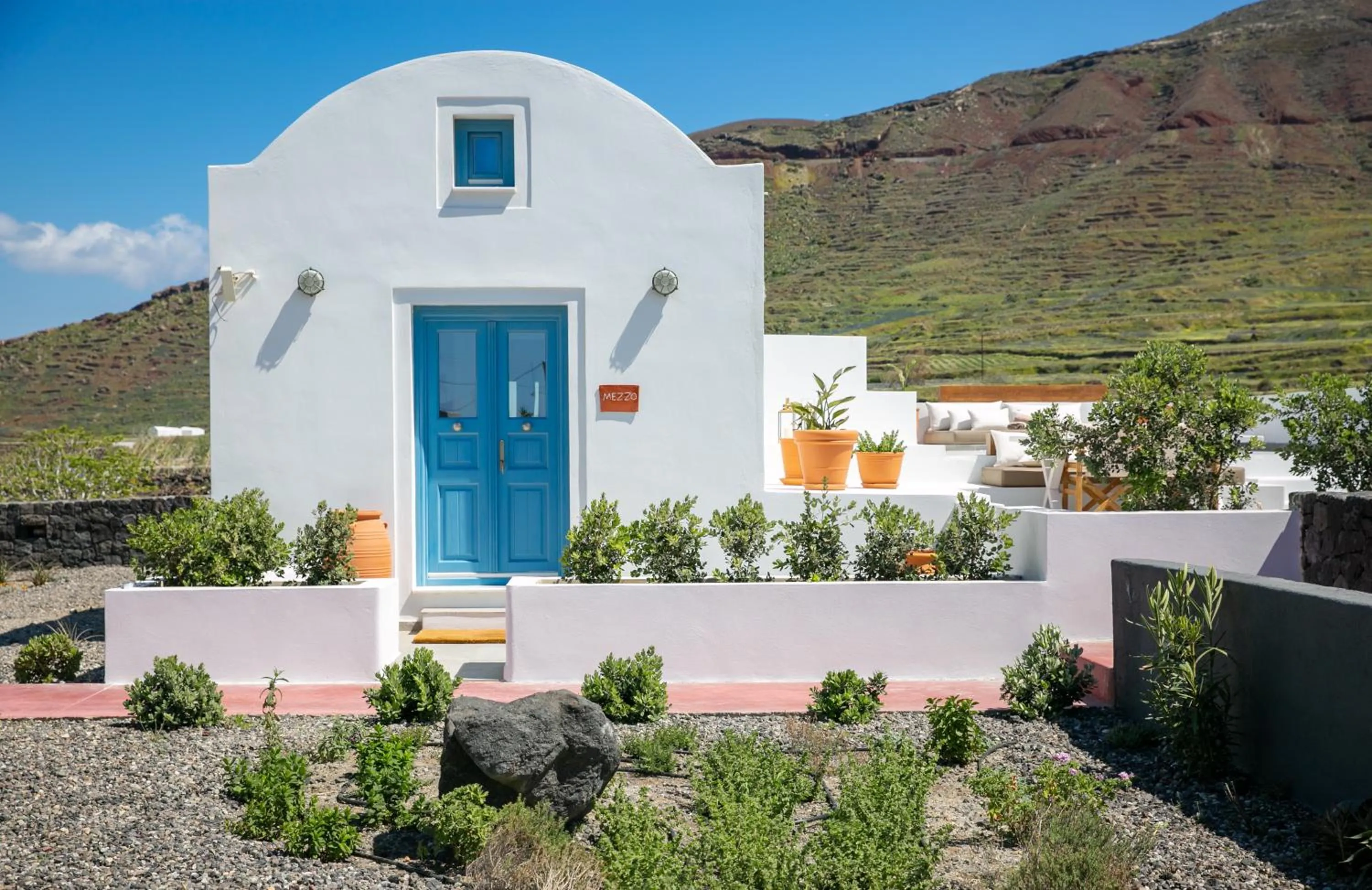 Facade/entrance in Vino Houses Santorini
