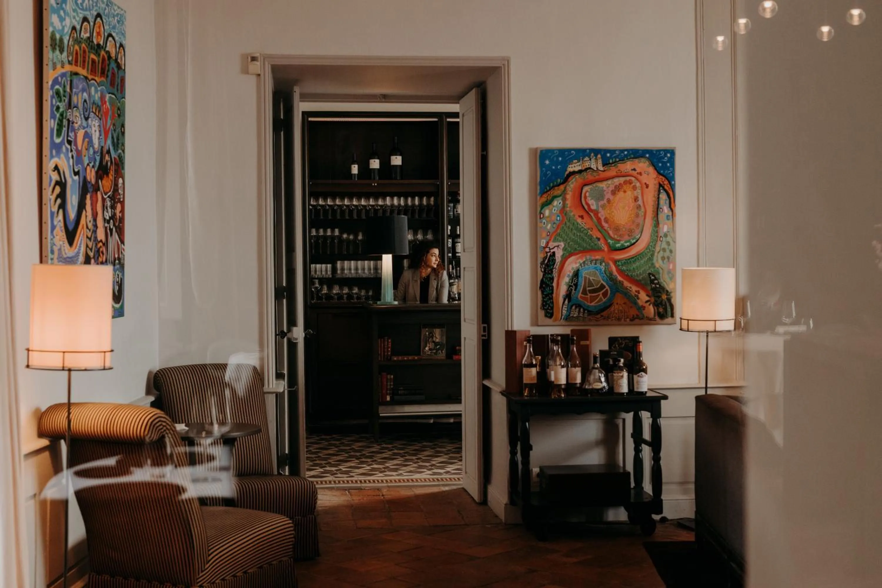 Lounge or bar in Château de Mercuès