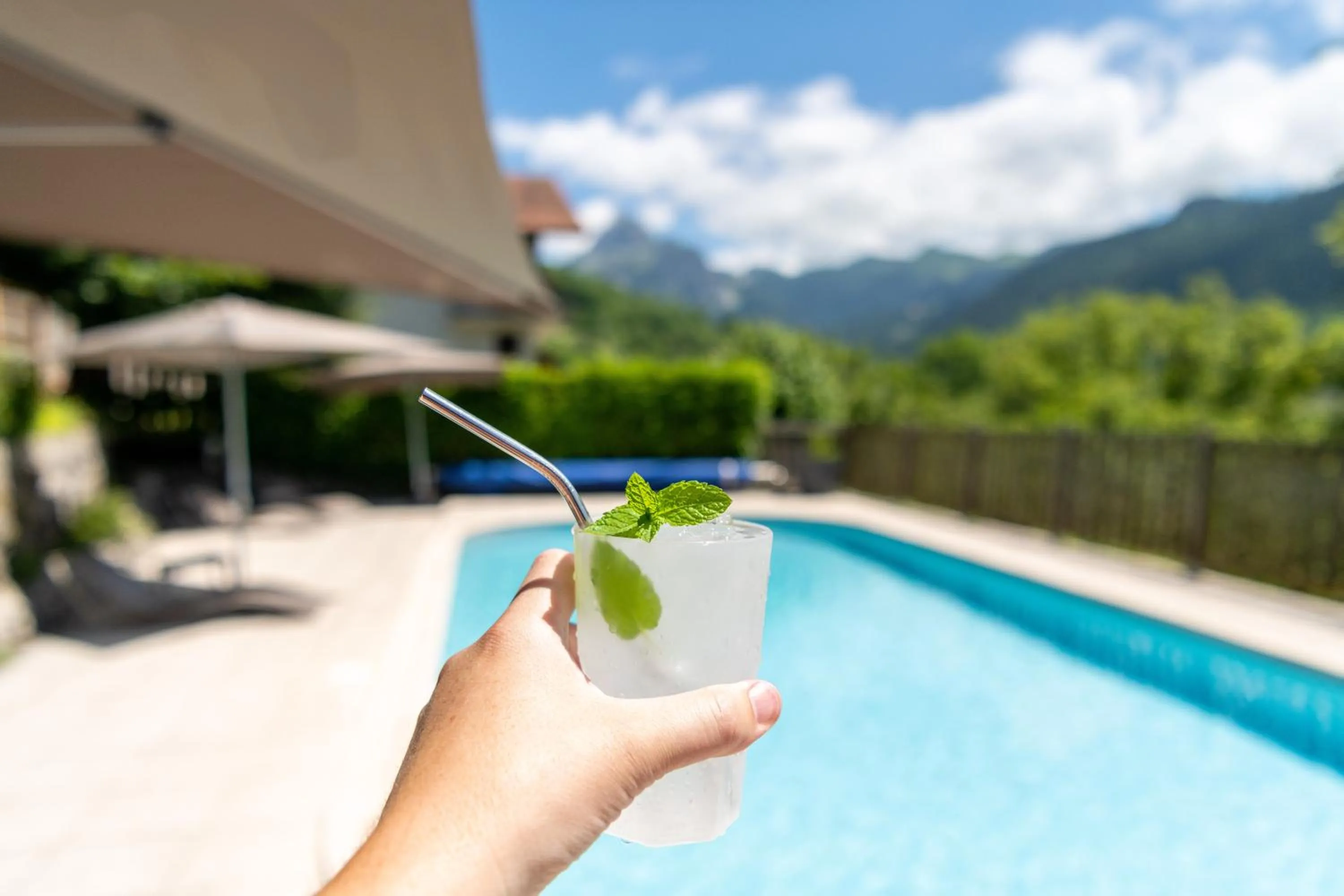 Swimming pool in Hotel Le Bois Joli