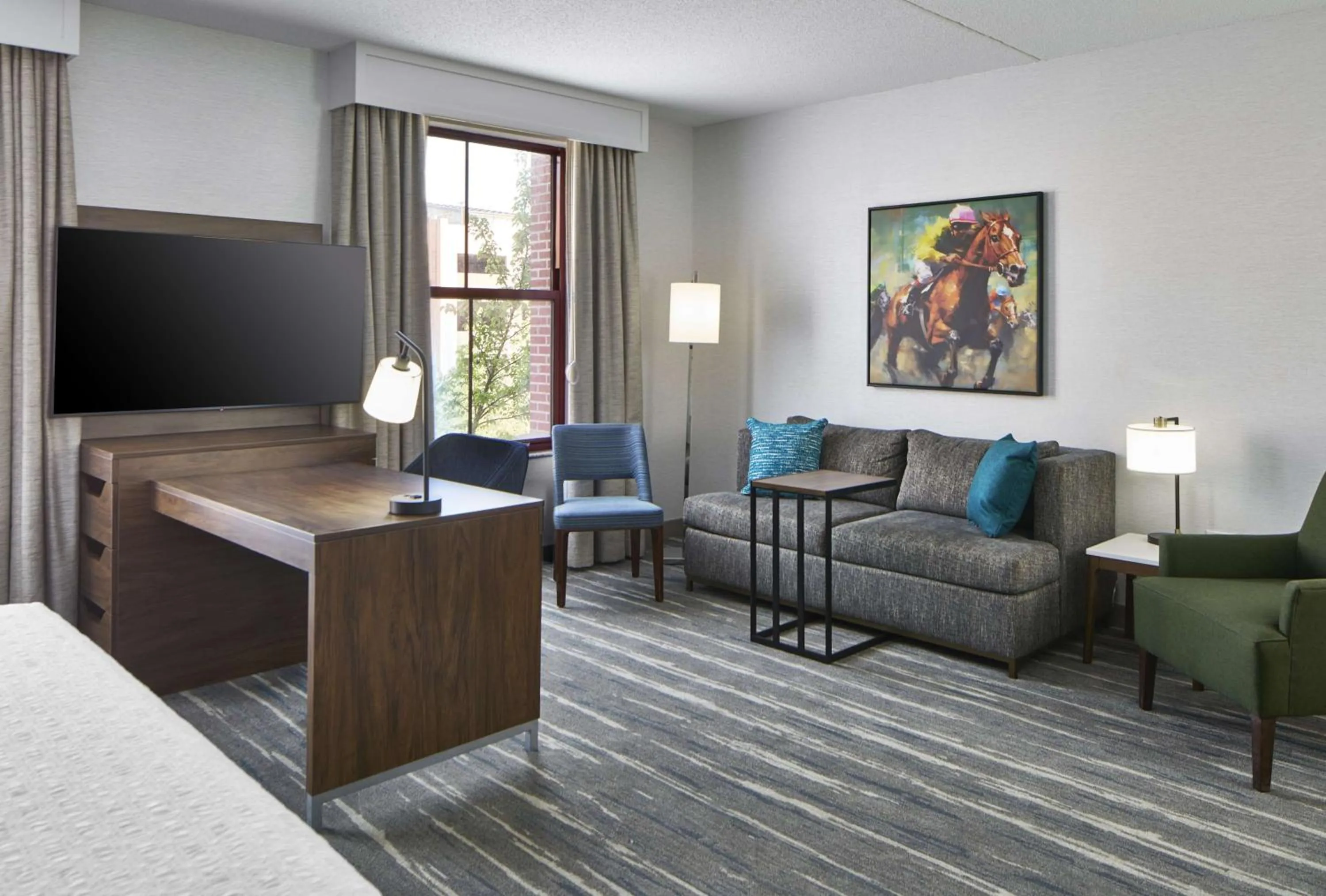 Bedroom in Hampton Inn & Suites Saratoga Springs Downtown