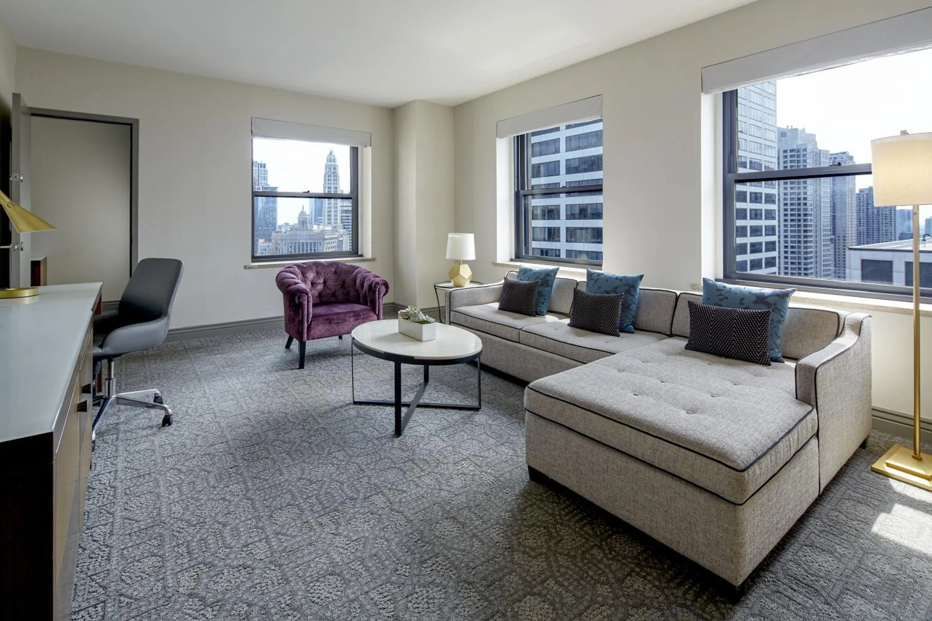 Seating area in InterContinental Chicago Magnificent Mile by IHG