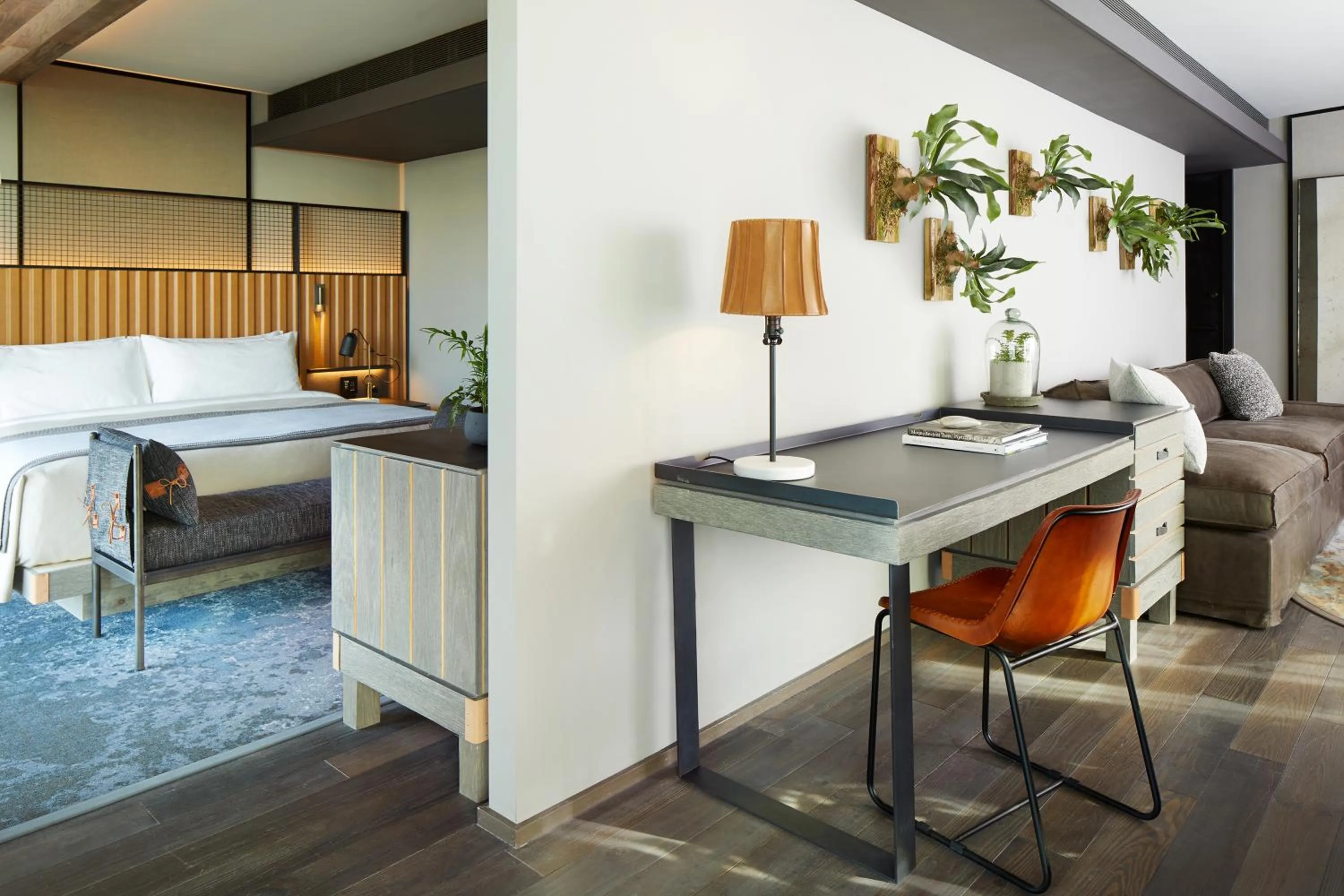 Living room in 1 Hotel Brooklyn Bridge