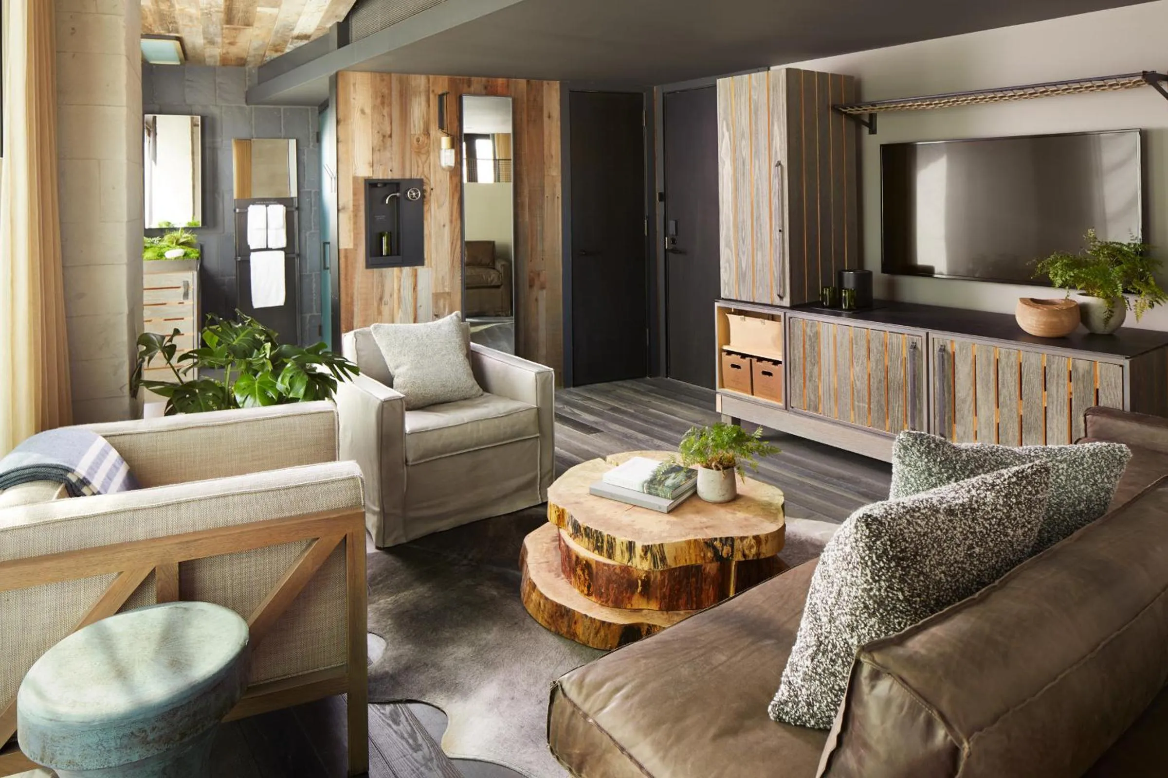 Seating area in 1 Hotel Brooklyn Bridge