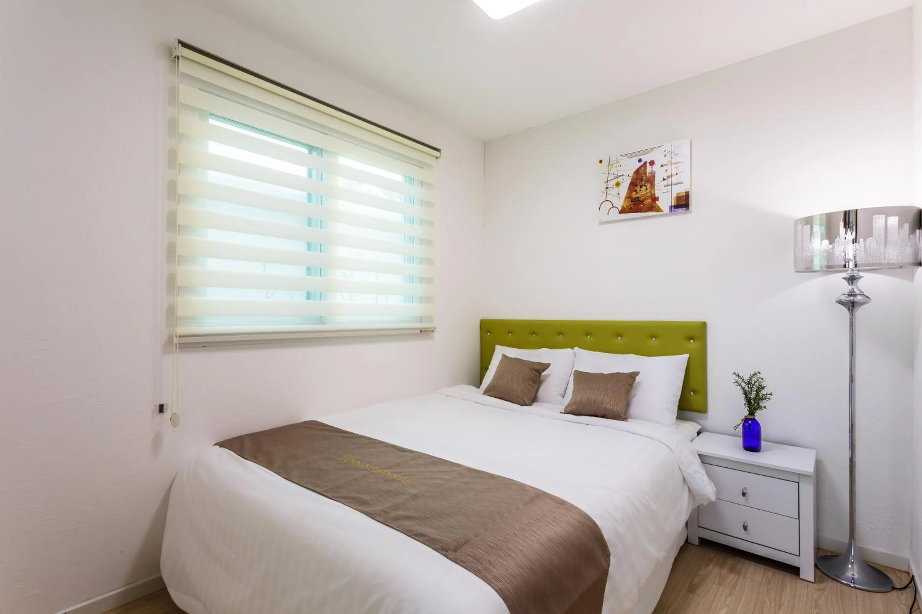 Bedroom, Bed in Jeju Turning point Pension