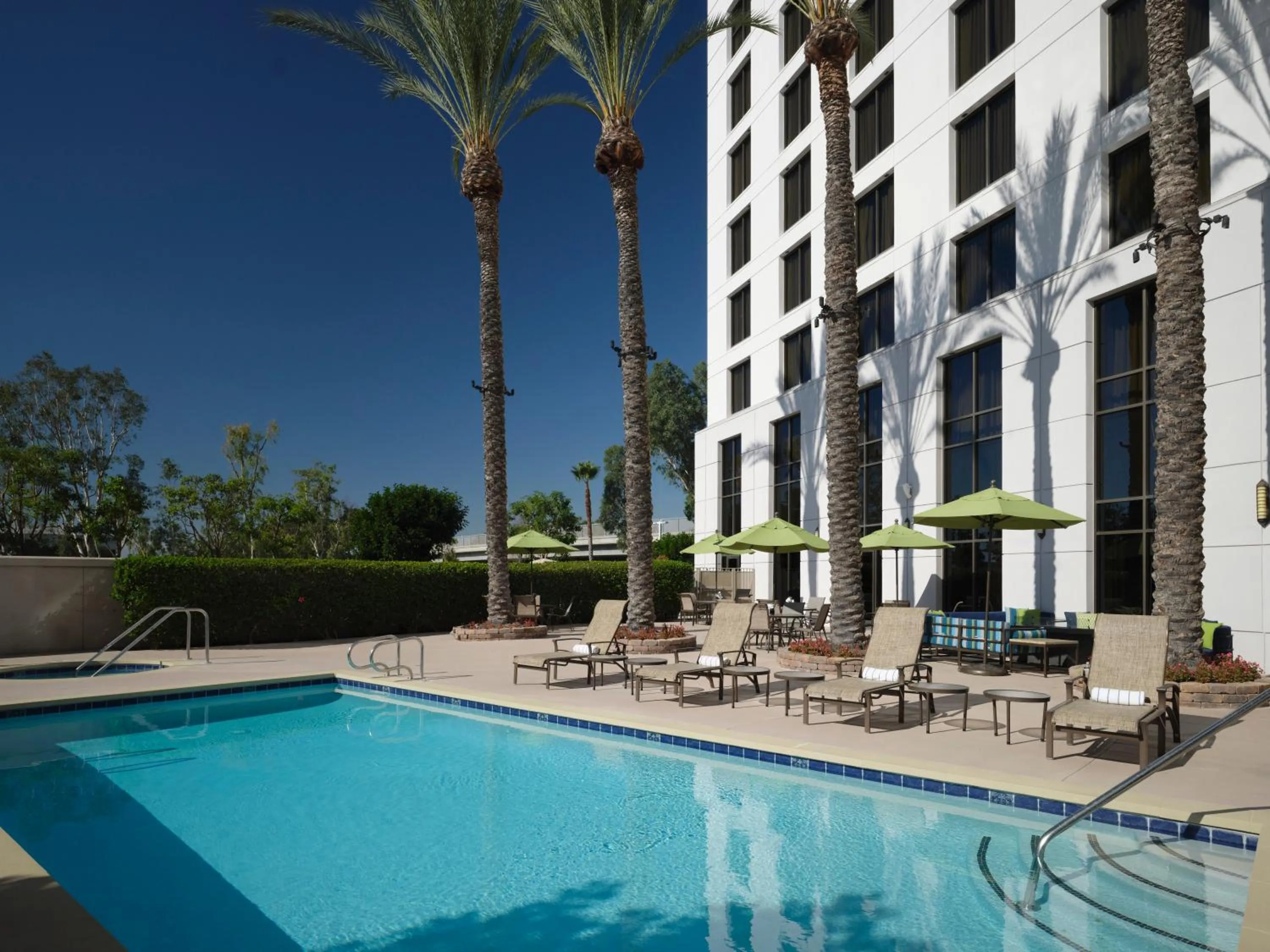 Pool view in DoubleTree by Hilton Irvine Spectrum