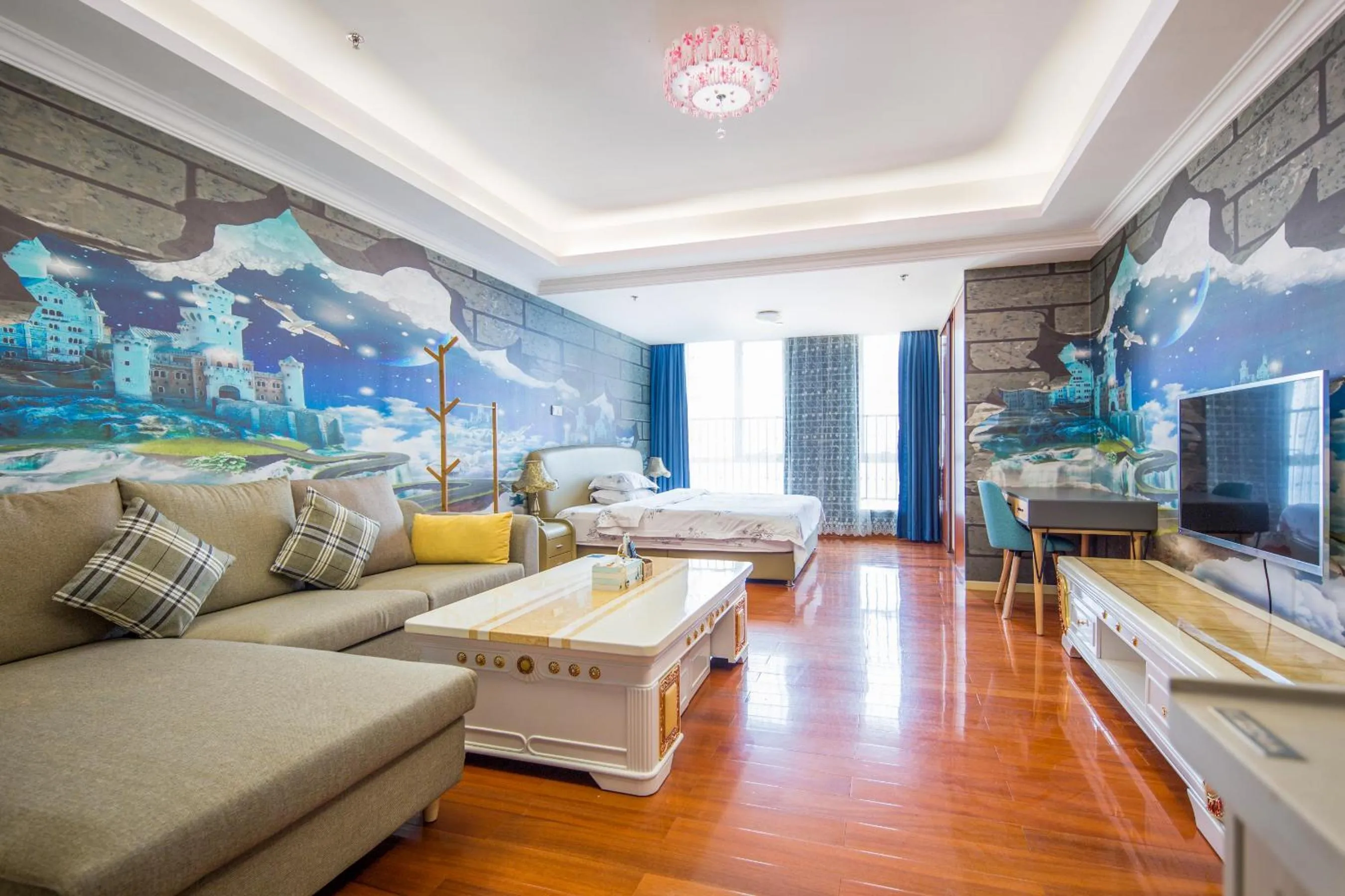 Photo of the whole room in Guangzhou Manhattan International Apartment Zhengjia Free bus services are provided for the first and second phases