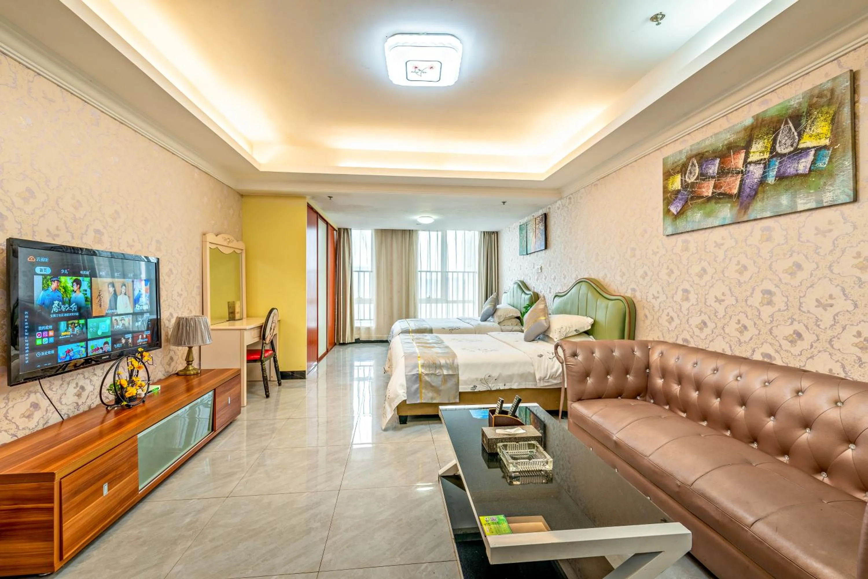 Photo of the whole room in Guangzhou Manhattan International Apartment Zhengjia Free bus services are provided for the first and second phases