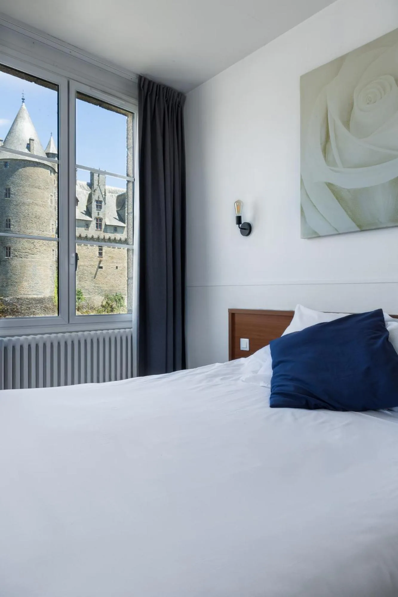 View (from property/room), Bed in Hôtel Restaurant Du Château