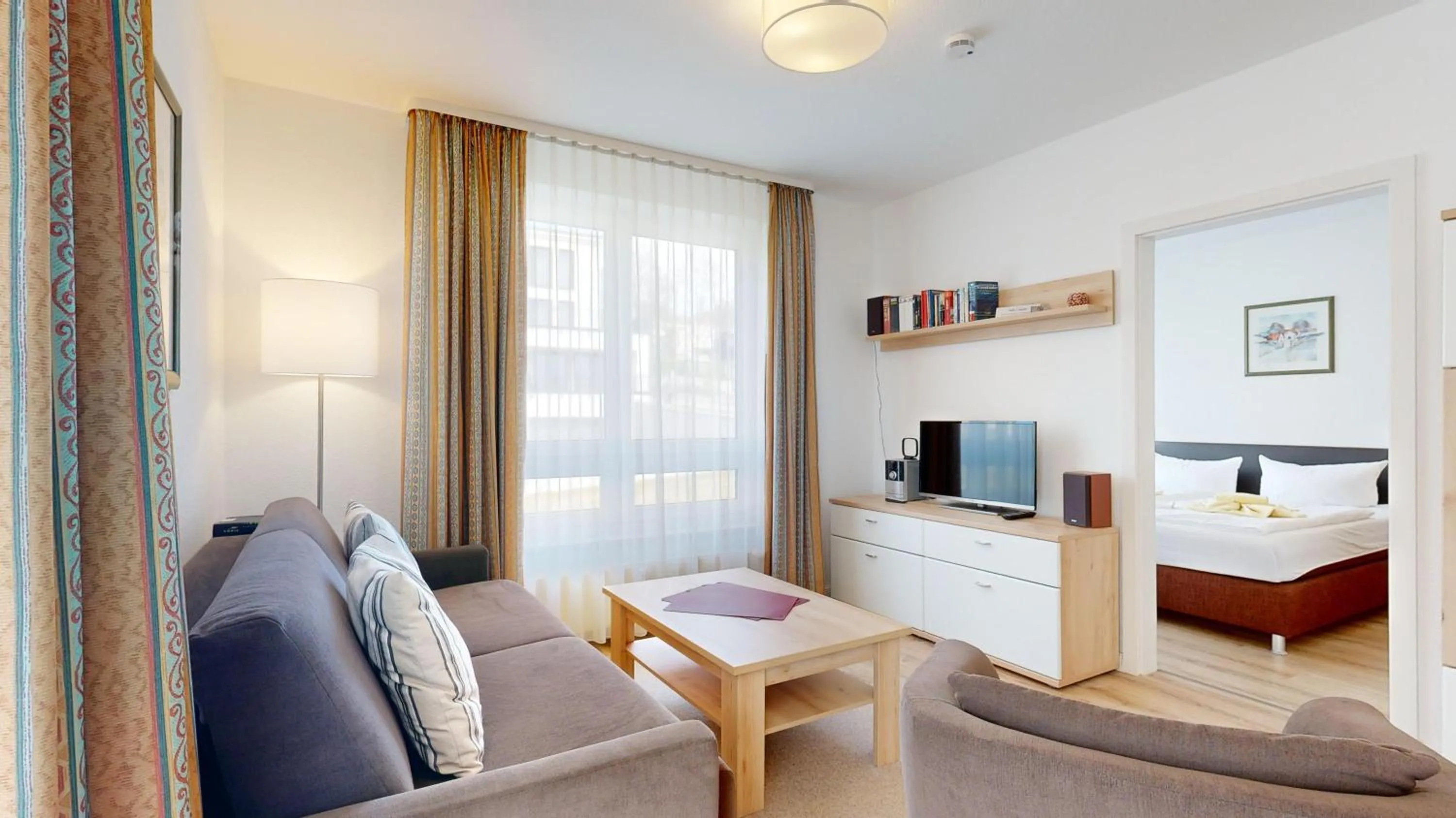 Living room, Bed in Appartementhaus Binzer Sterne