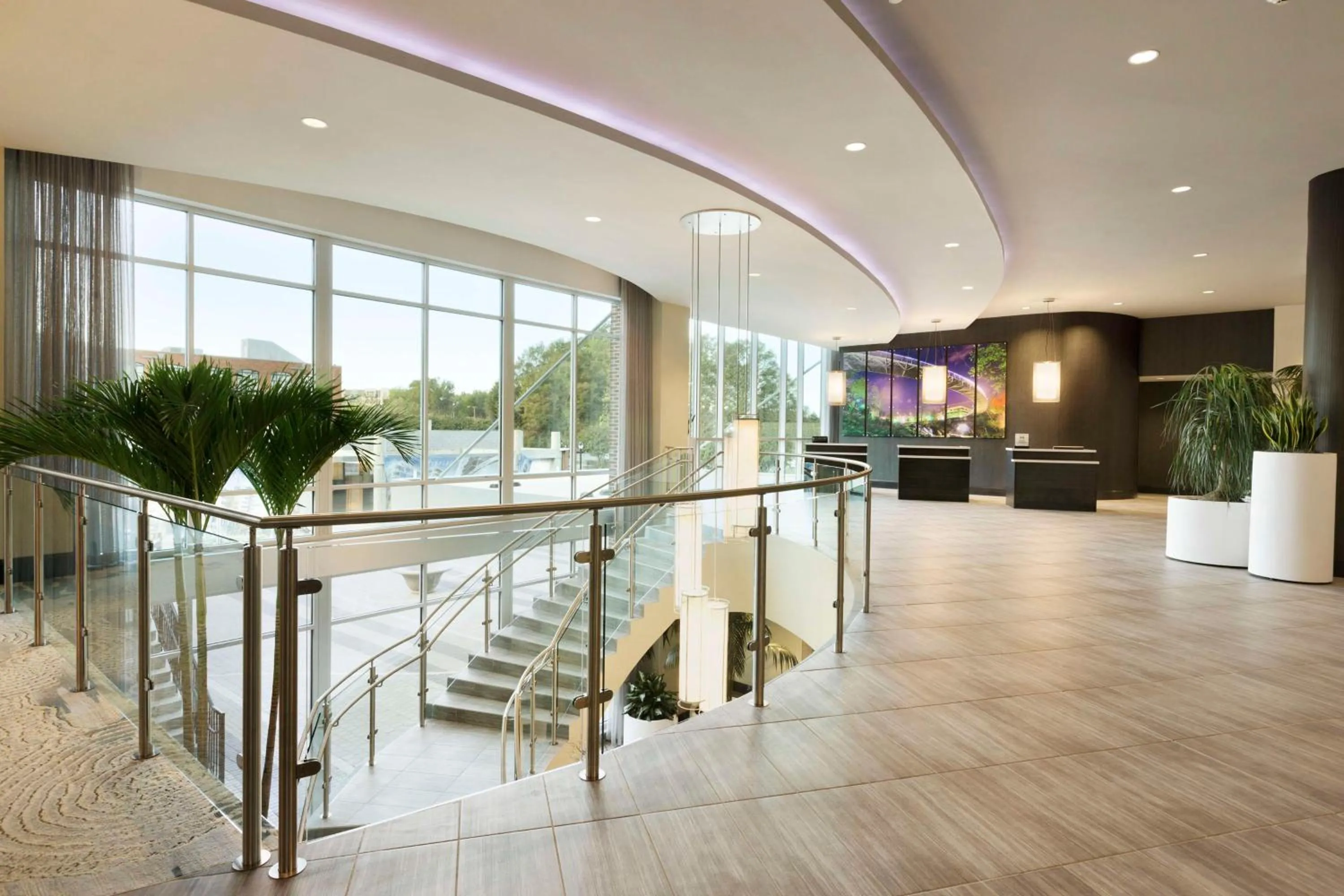 Lobby or reception in Embassy Suites by Hilton Greenville Downtown Riverplace