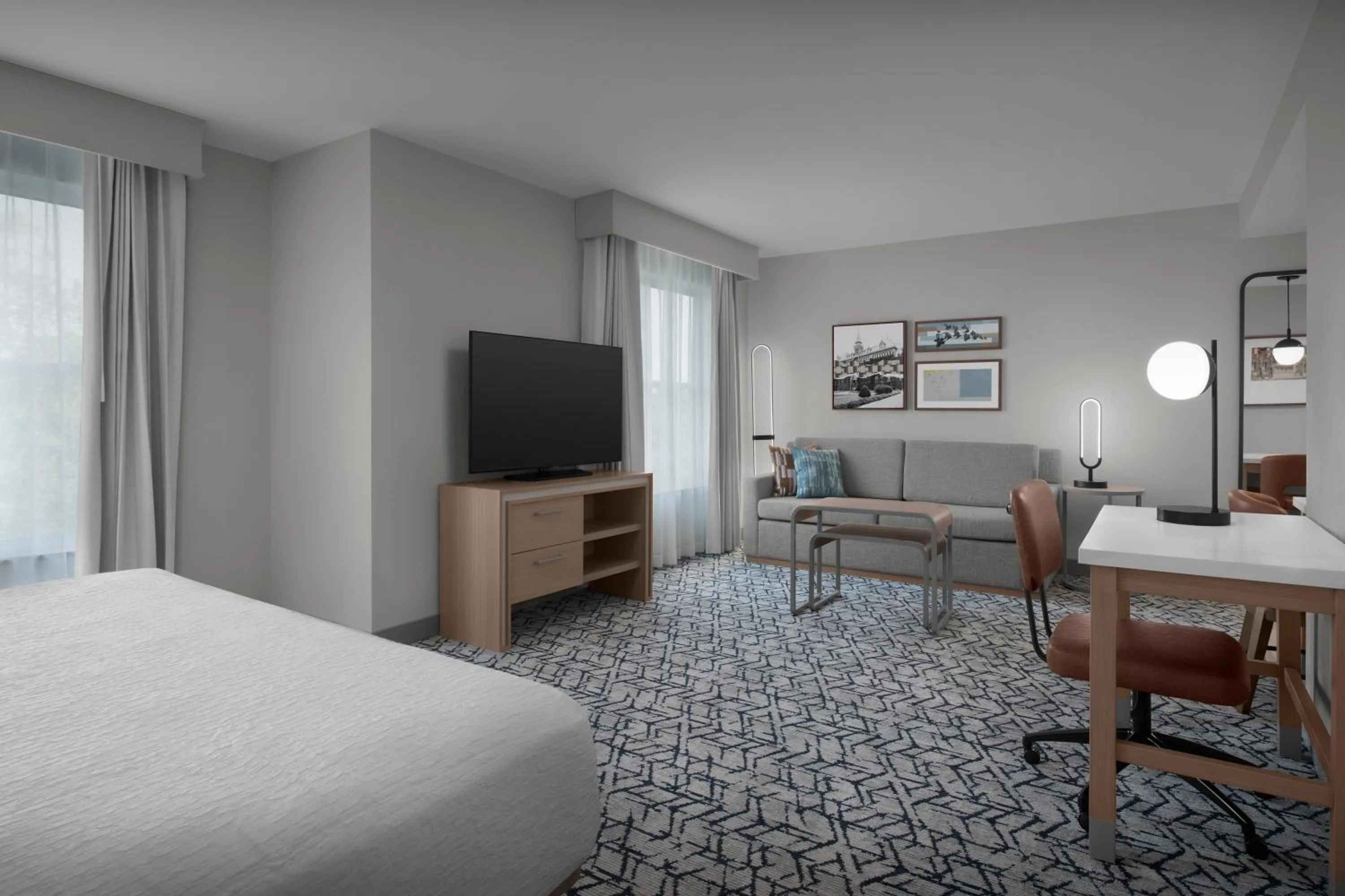 TV and multimedia, Bed in Homewood Suites by Hilton Princeton