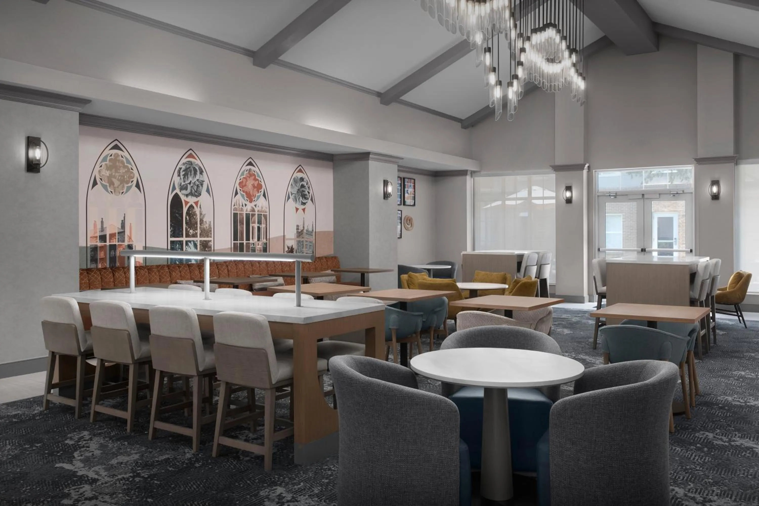 Seating area in Homewood Suites by Hilton Princeton