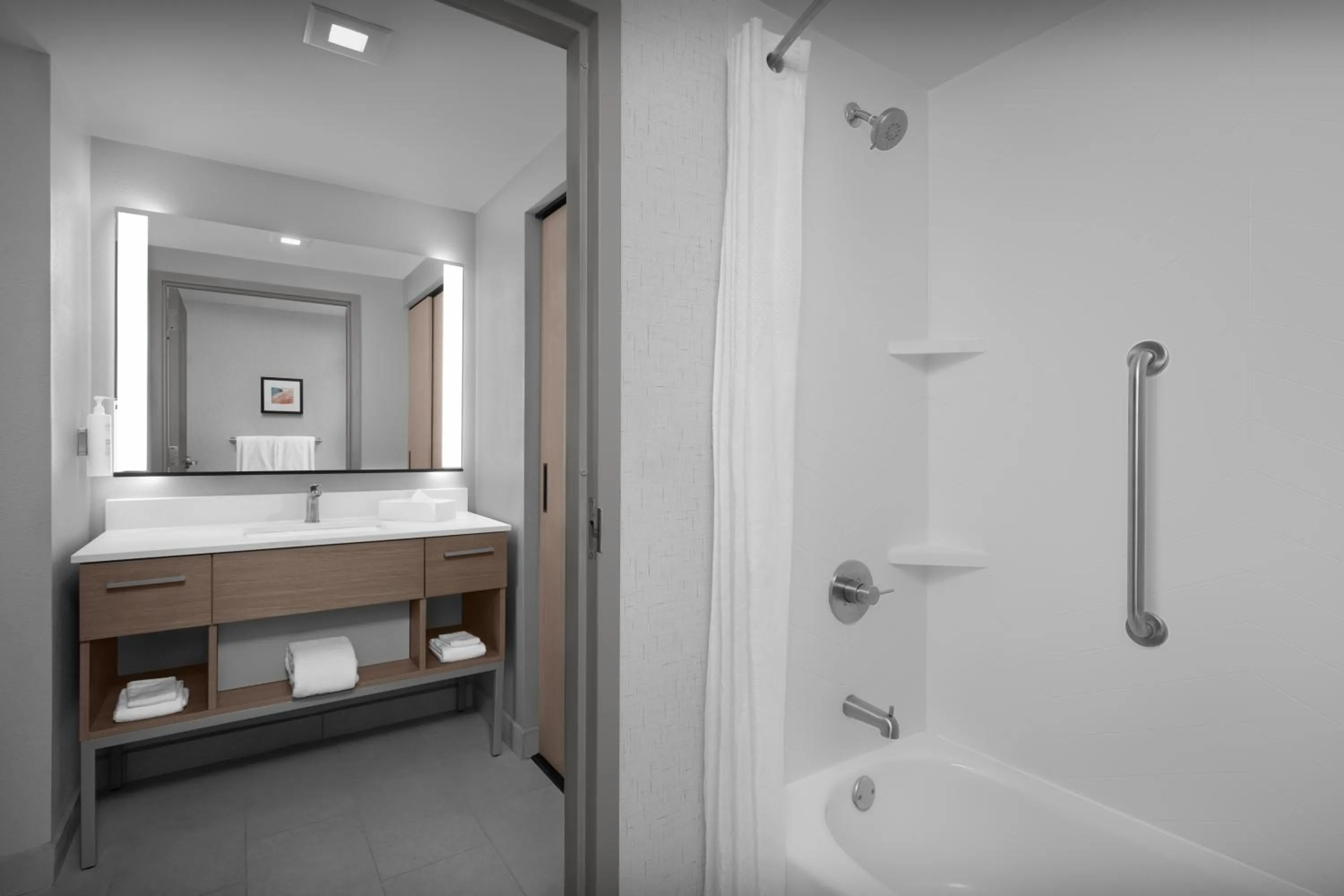 Shower in Homewood Suites by Hilton Princeton