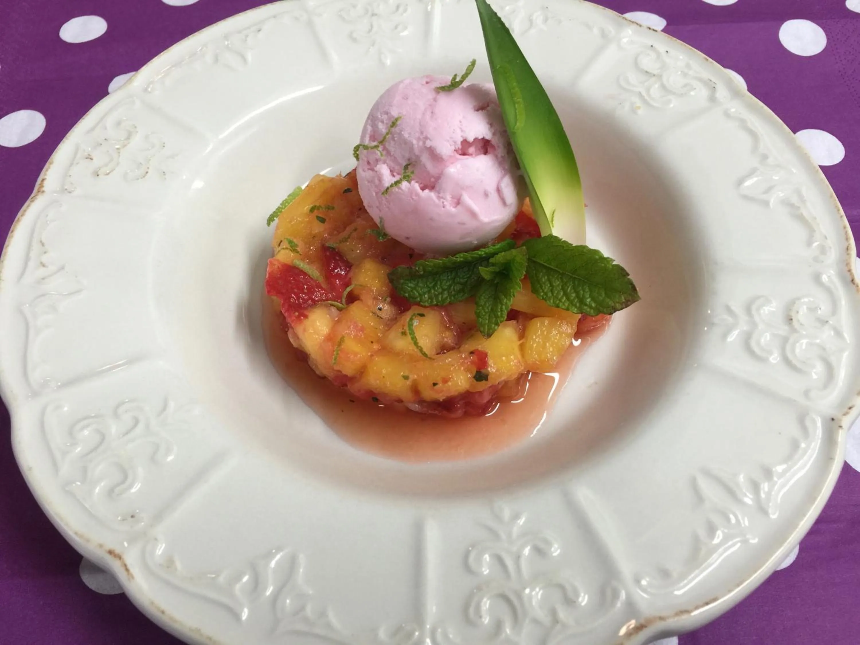 Food close-up in Hotel Restaurant Baryton