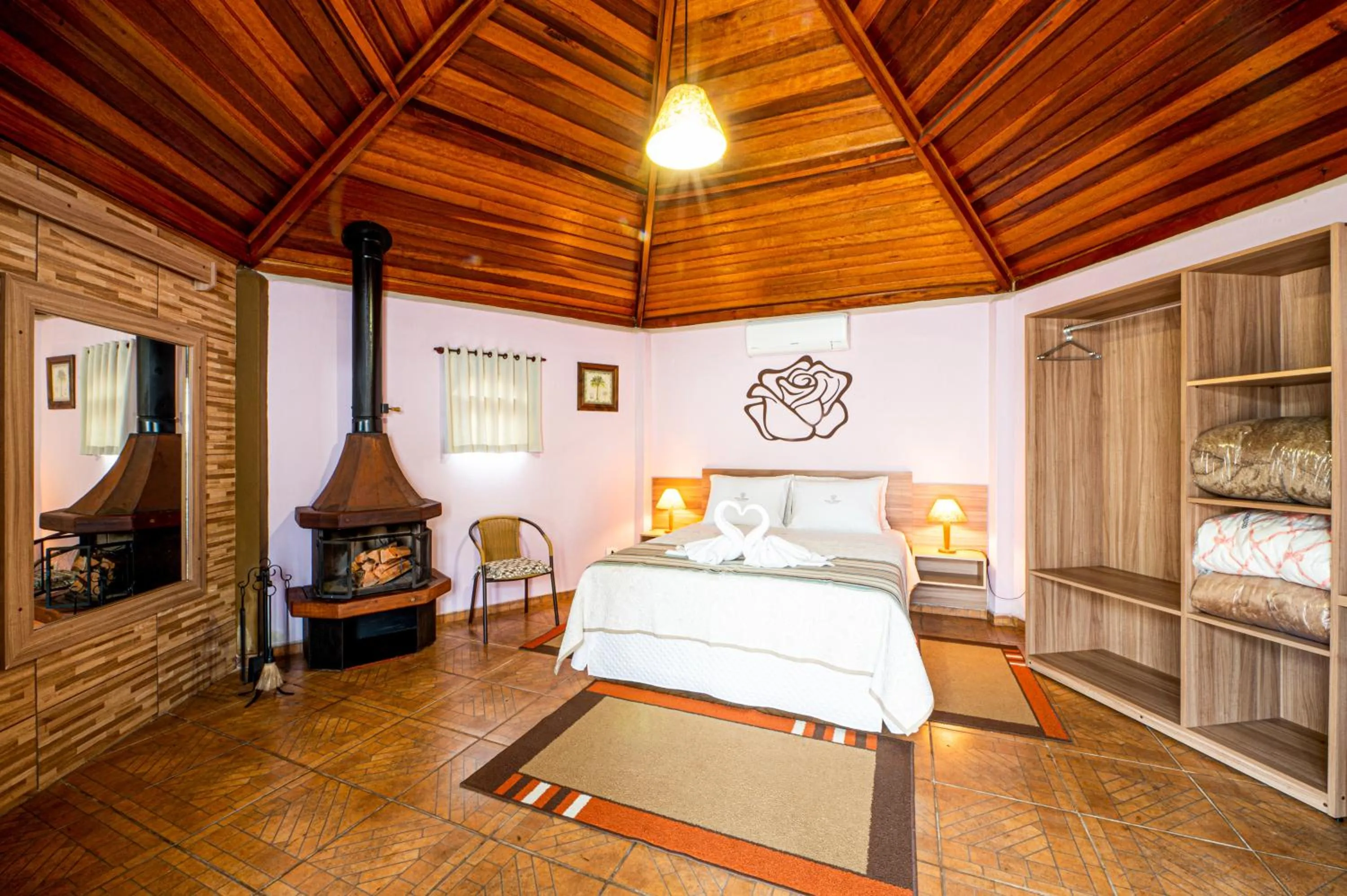 Bed in Pousada Villa Da Montanha