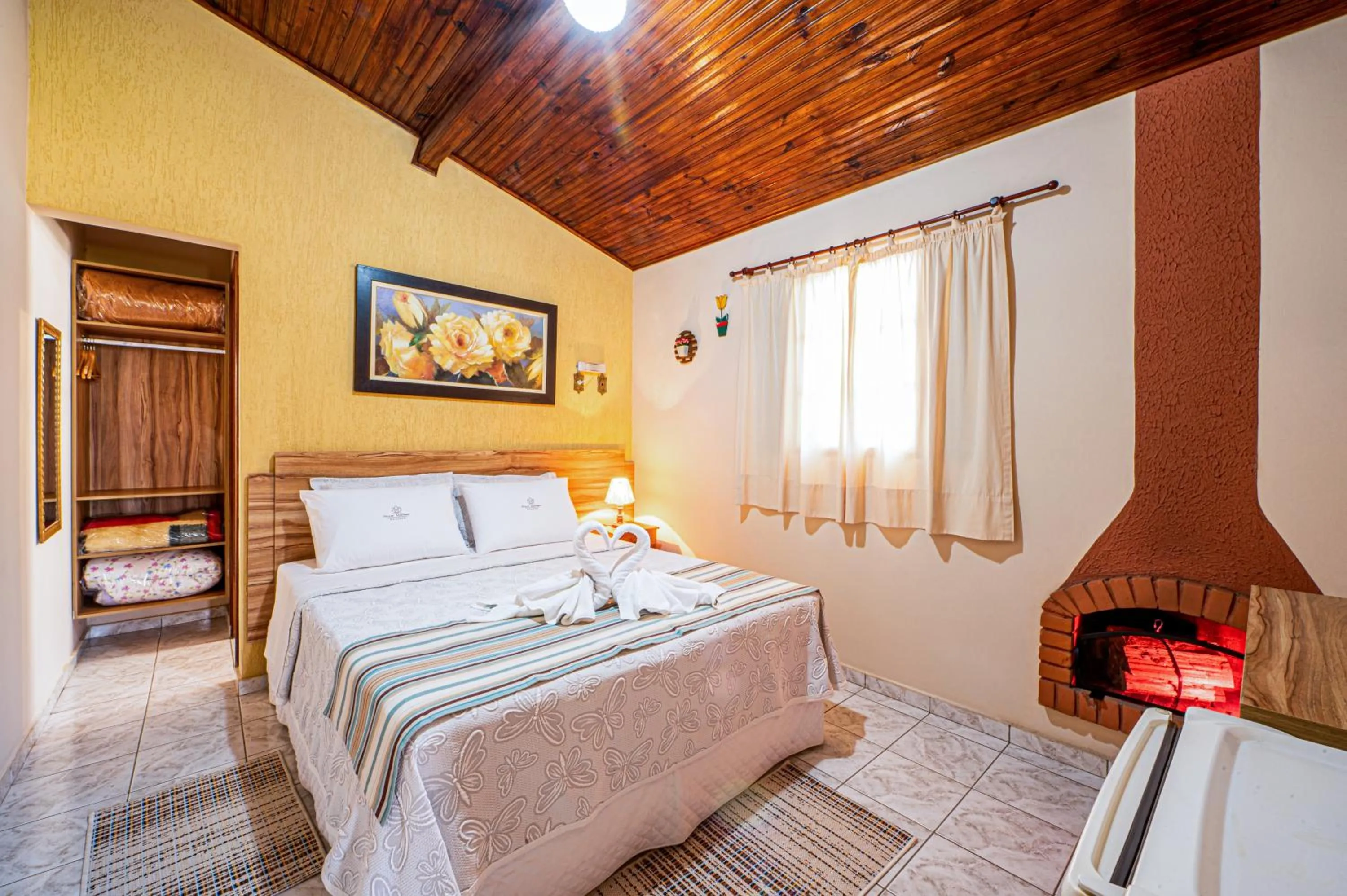 Bed in Pousada Villa Da Montanha