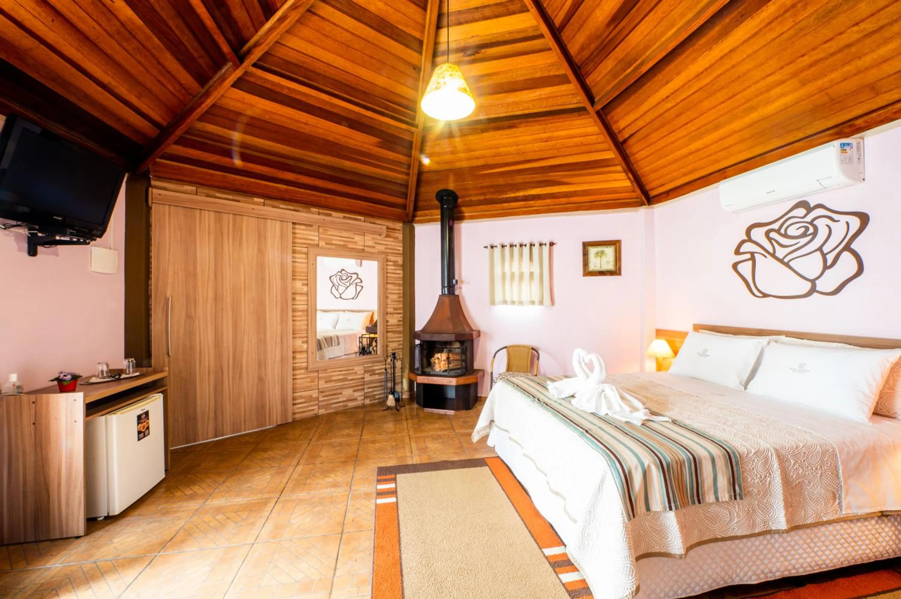 Bed in Pousada Villa Da Montanha
