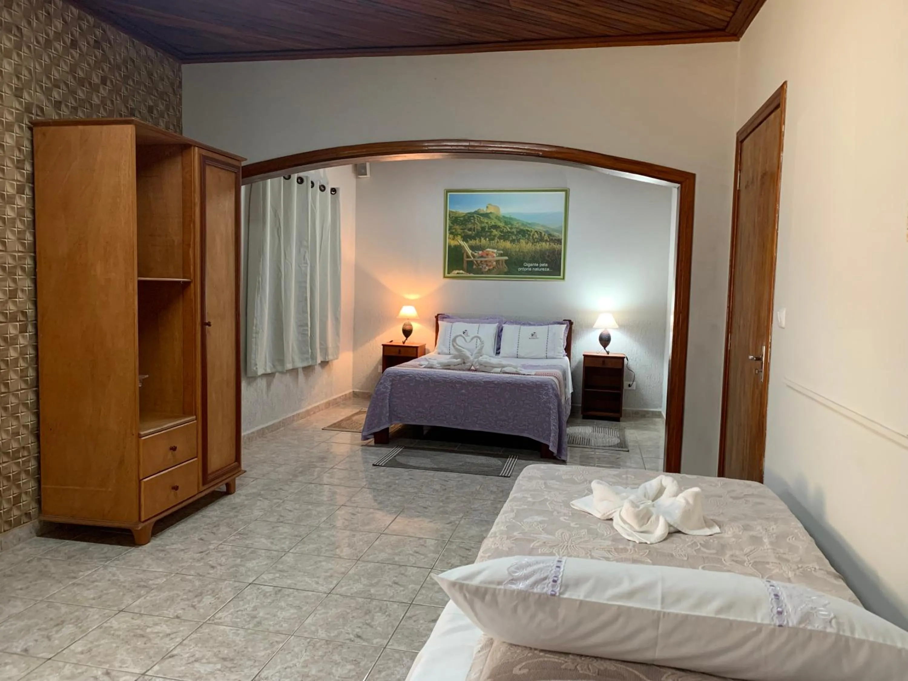Bed in Pousada Villa Da Montanha