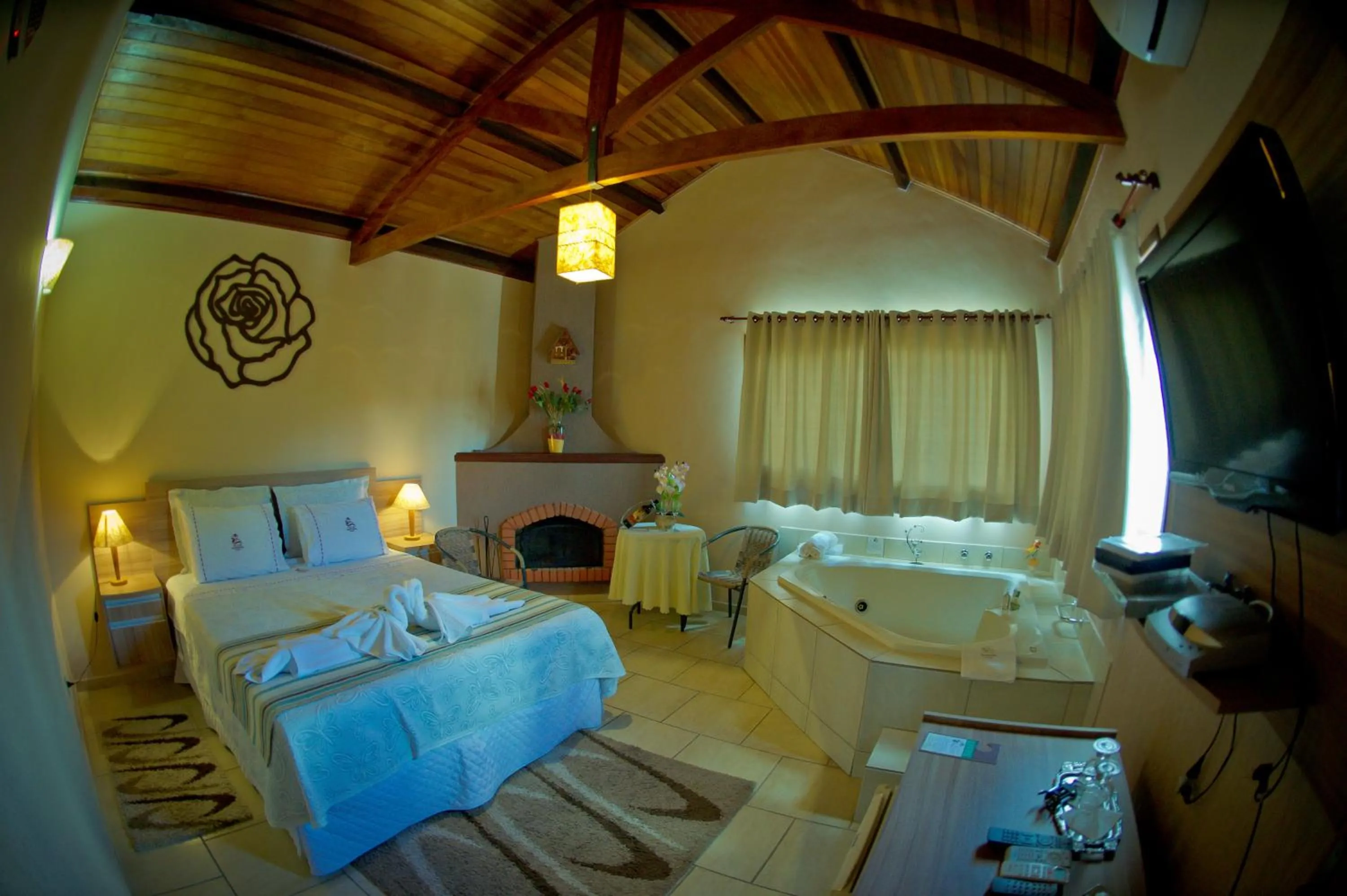 Bed in Pousada Villa Da Montanha