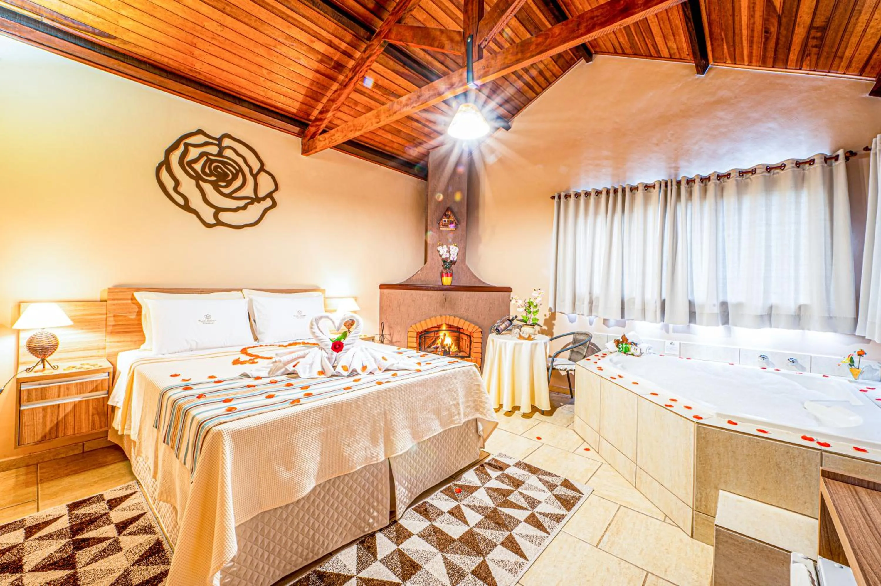 Bed in Pousada Villa Da Montanha