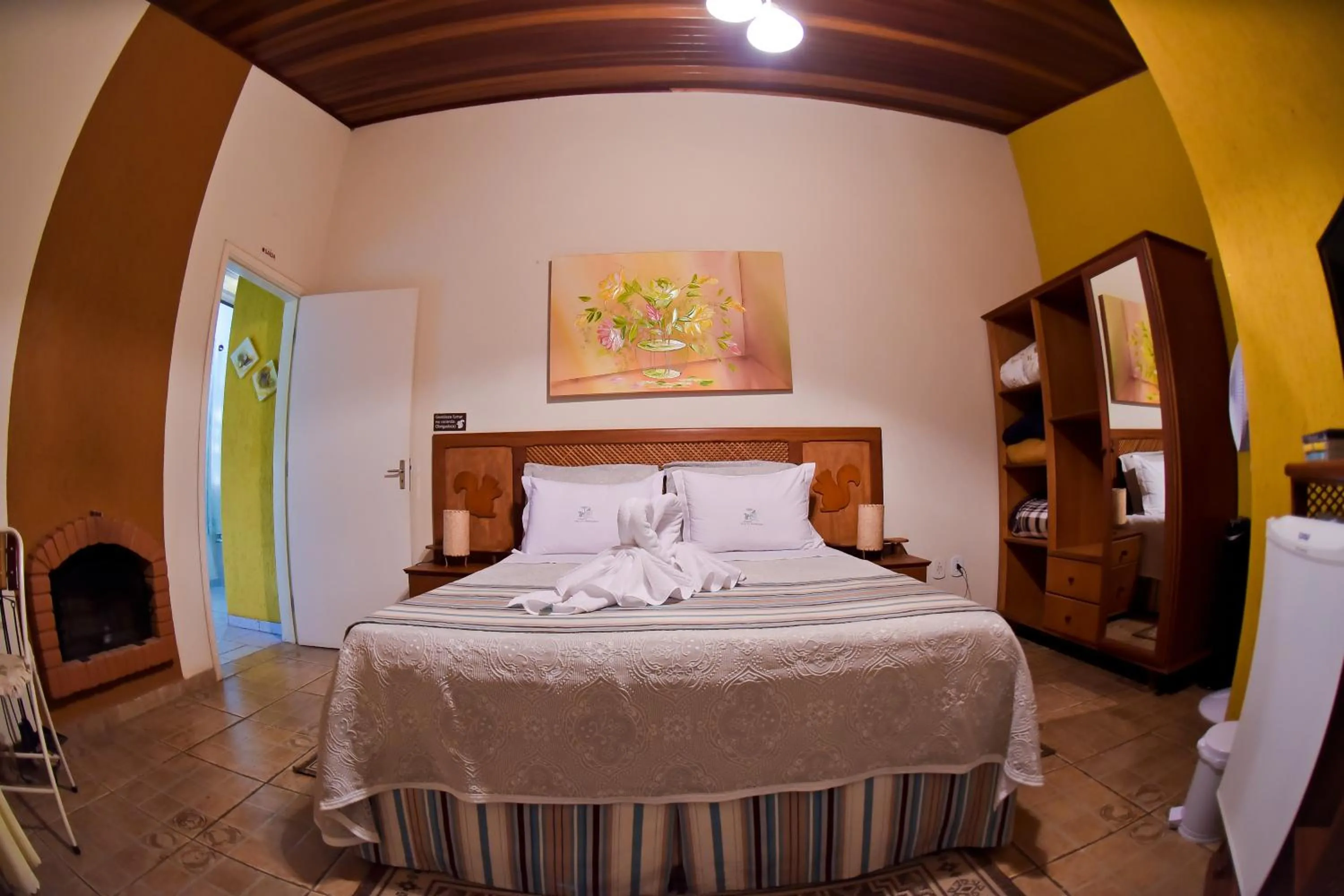 Bed in Pousada Villa Da Montanha