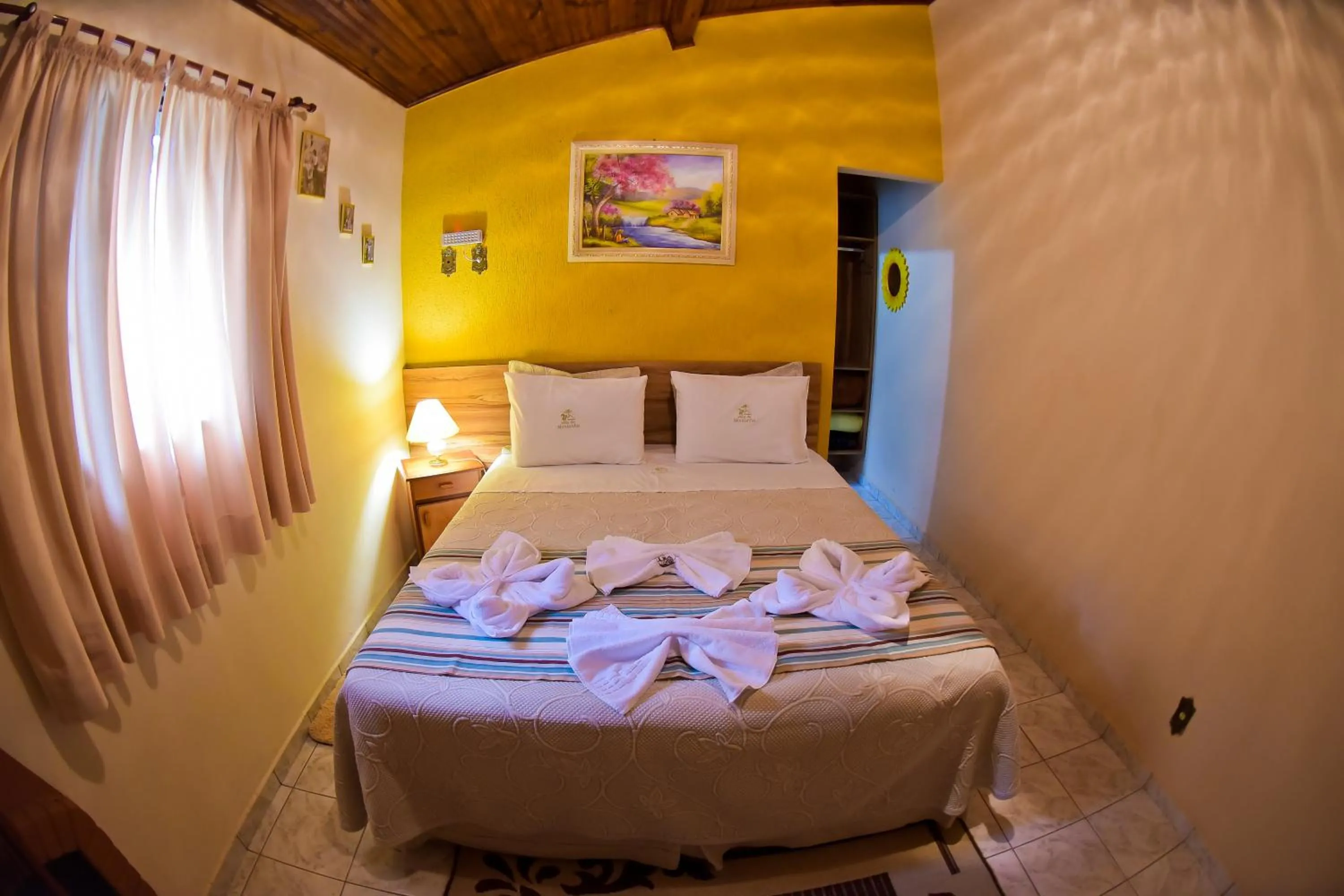 Bed in Pousada Villa Da Montanha