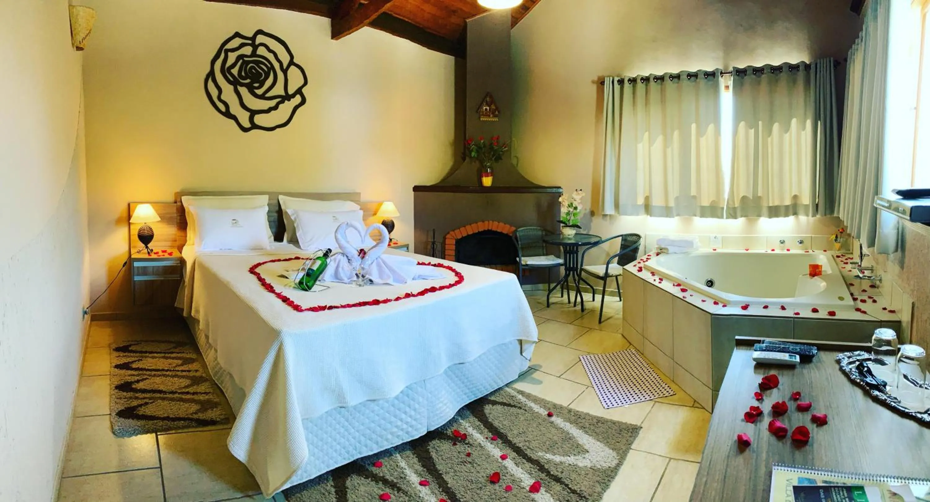 Bed in Pousada Villa Da Montanha