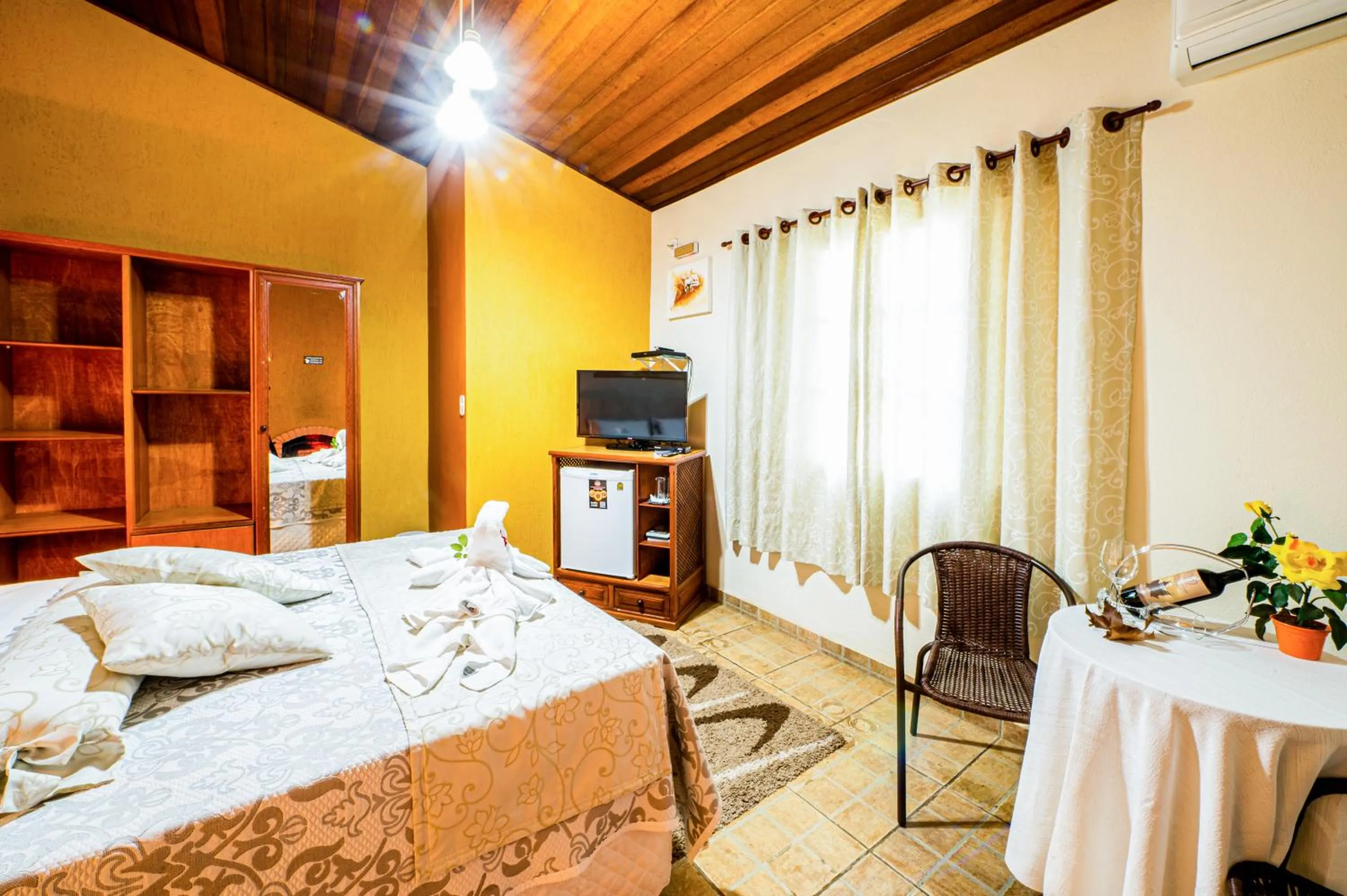 Bed in Pousada Villa Da Montanha