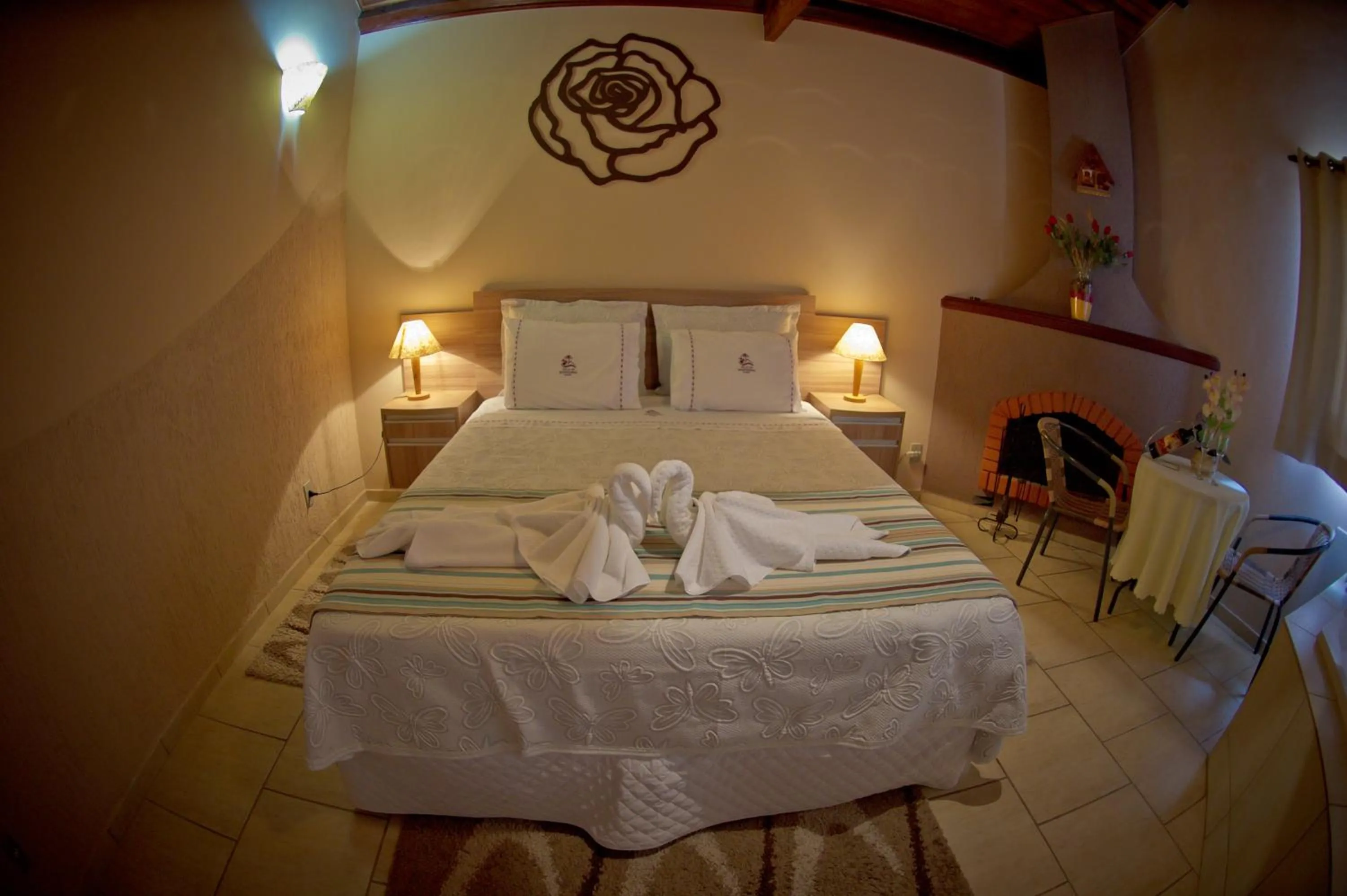 Bed in Pousada Villa Da Montanha