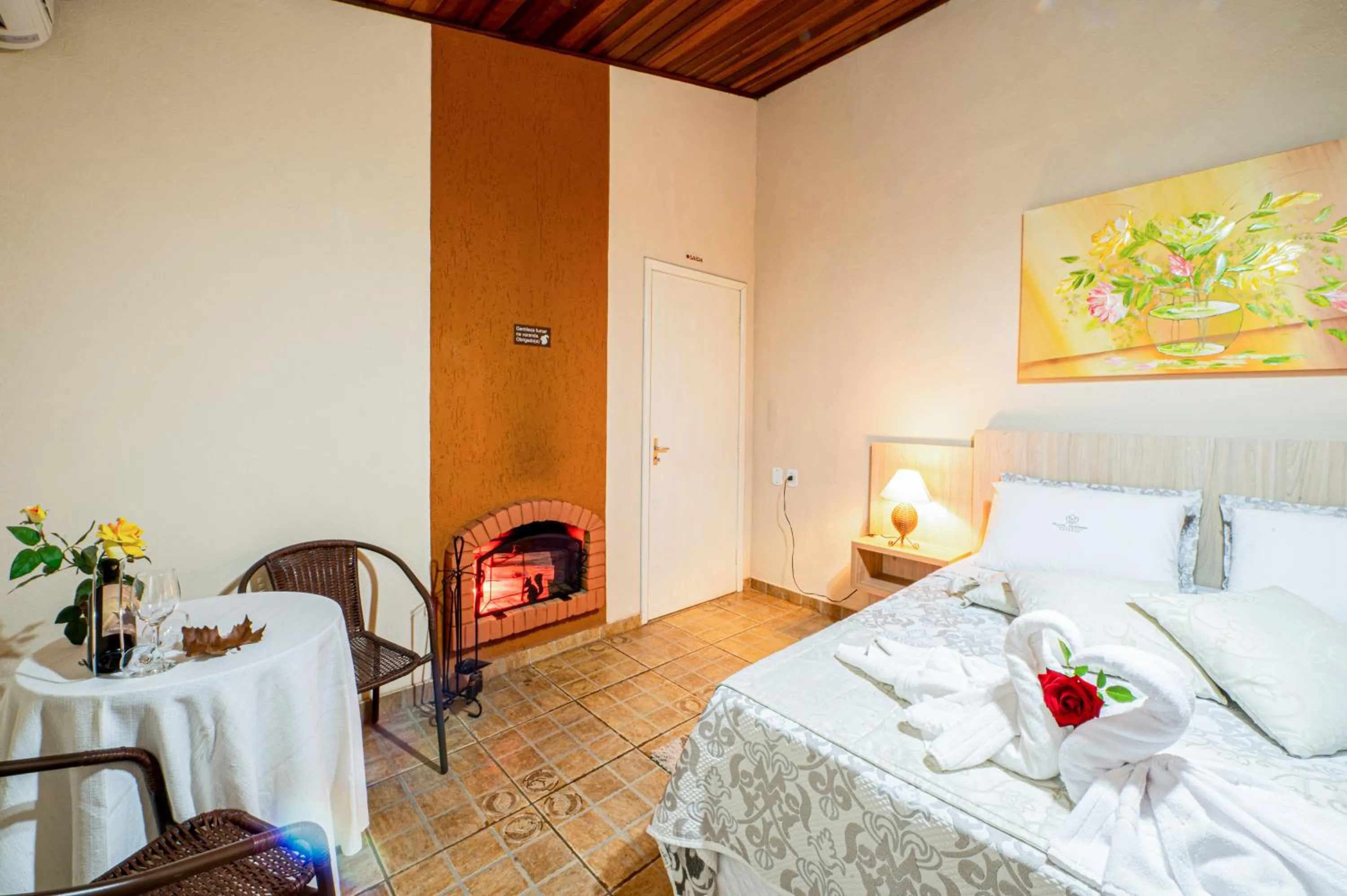 Bed in Pousada Villa Da Montanha