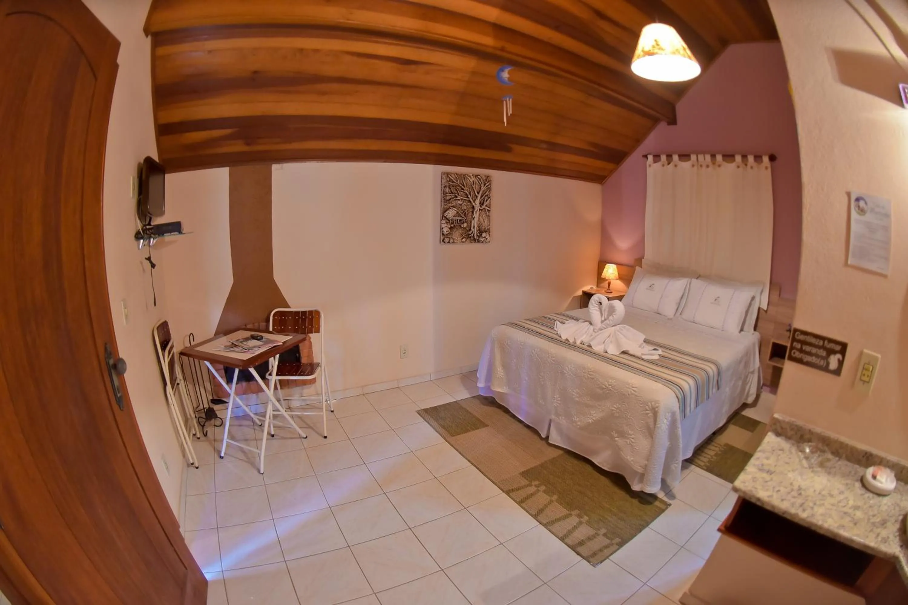 Bed in Pousada Villa Da Montanha