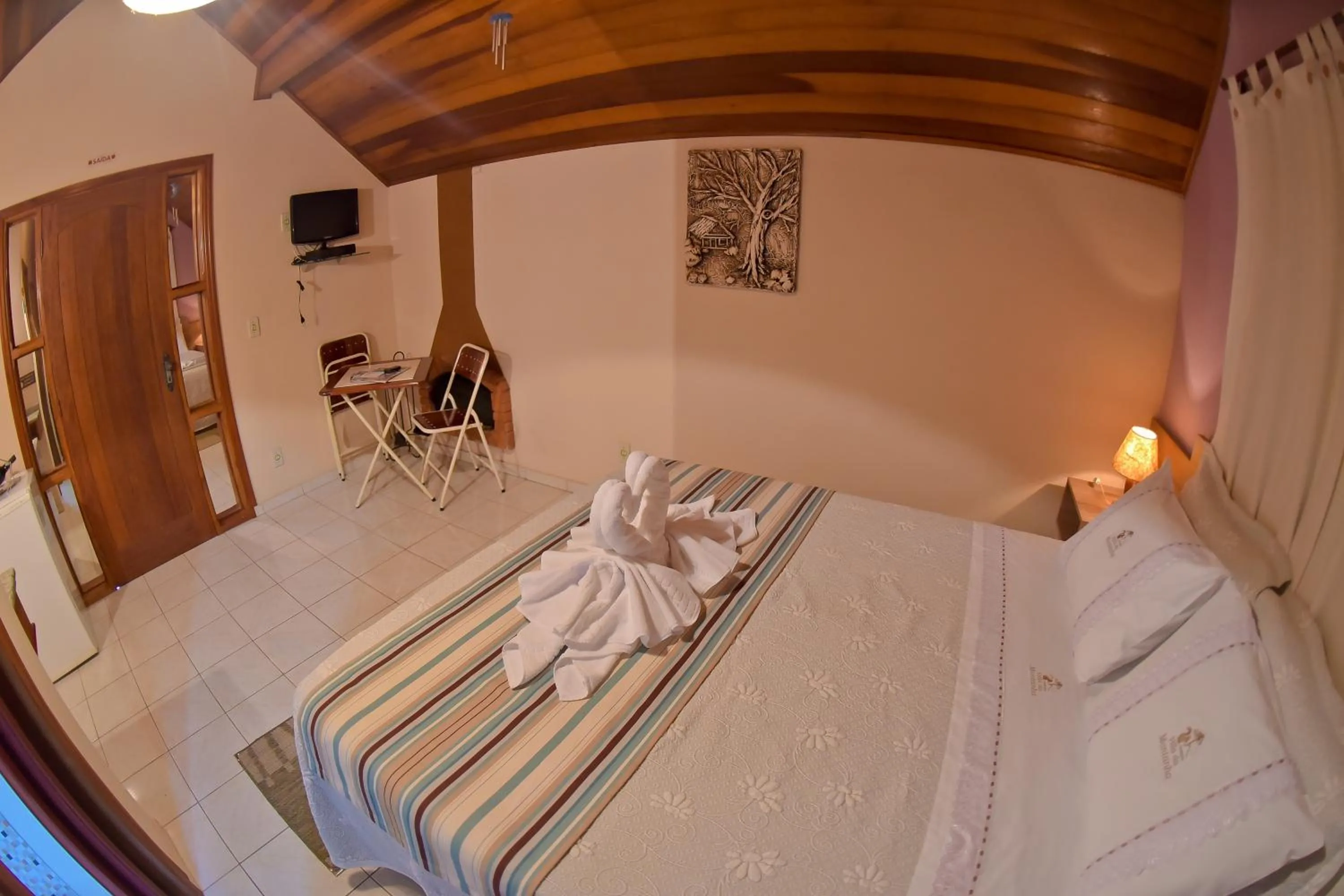 Bed in Pousada Villa Da Montanha