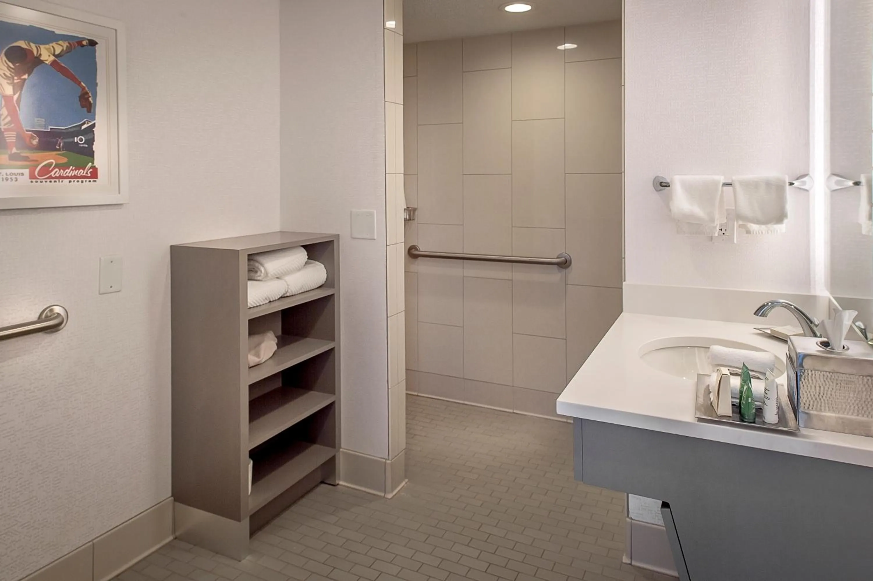 Bathroom in Hilton St. Louis at the Ballpark