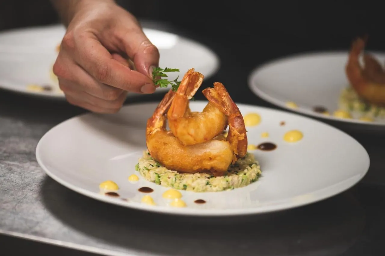 Food close-up in Hotel Restaurant La Villa Arena