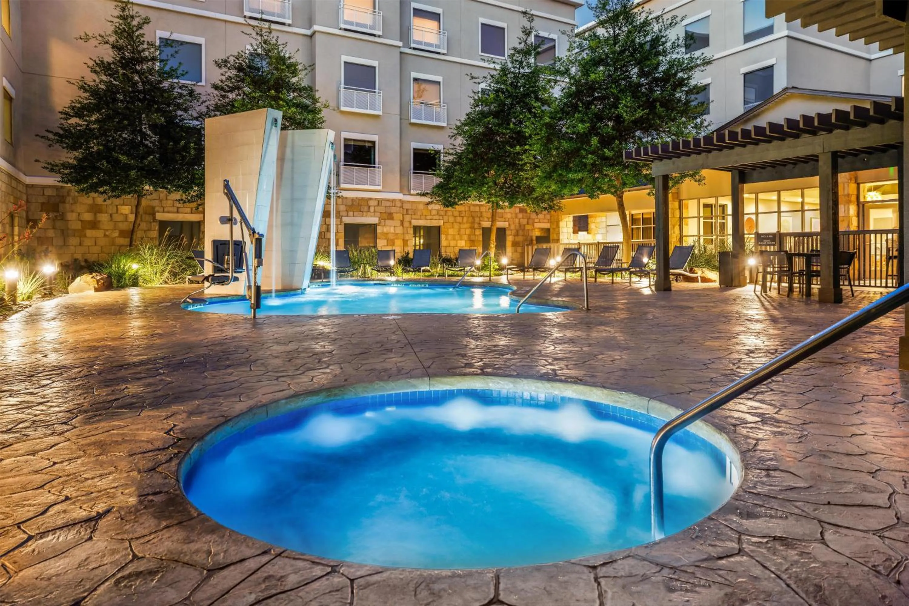 Pool view in Homewood Suites Dallas-Frisco